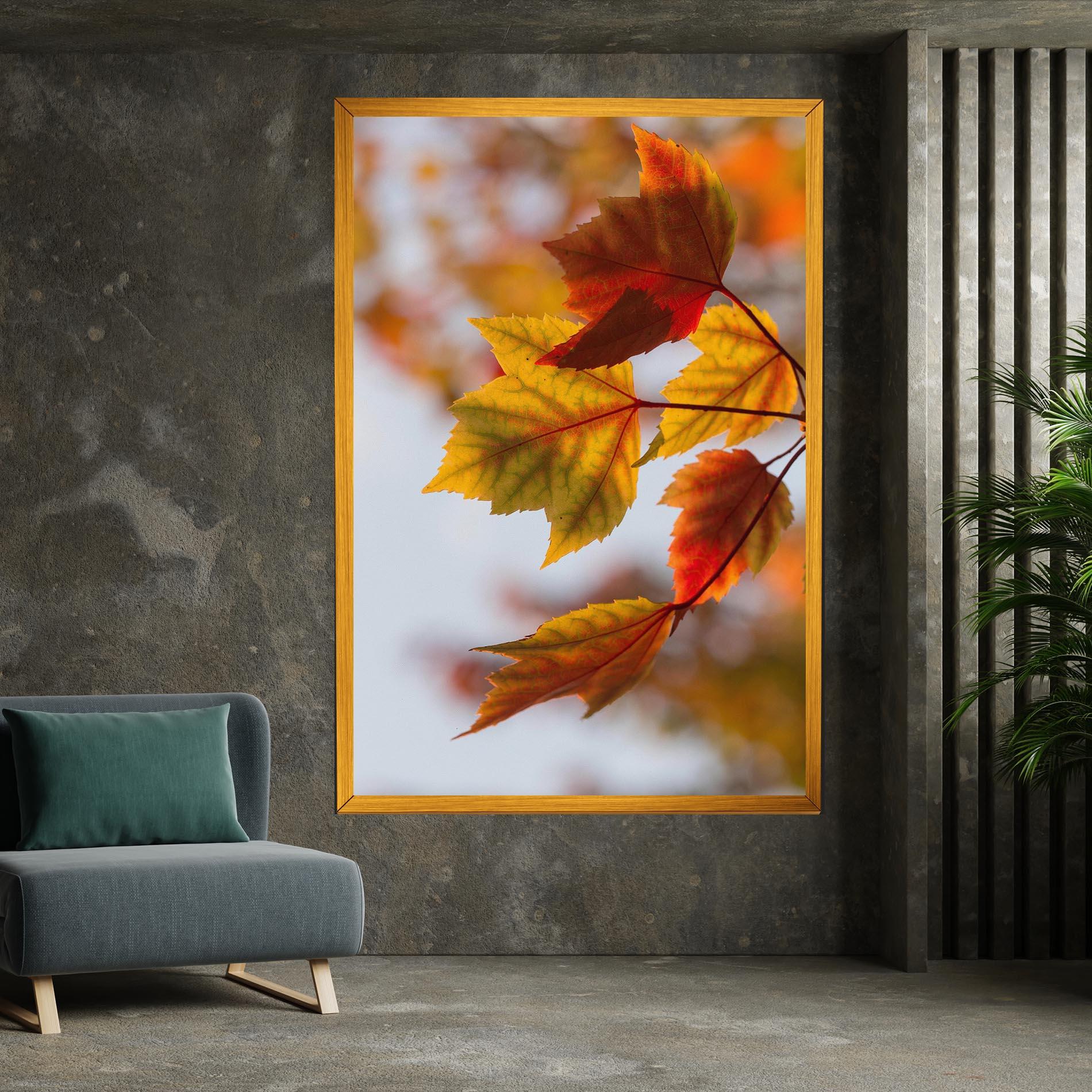Leinwandbild Red Yellow Autumn mockup 7