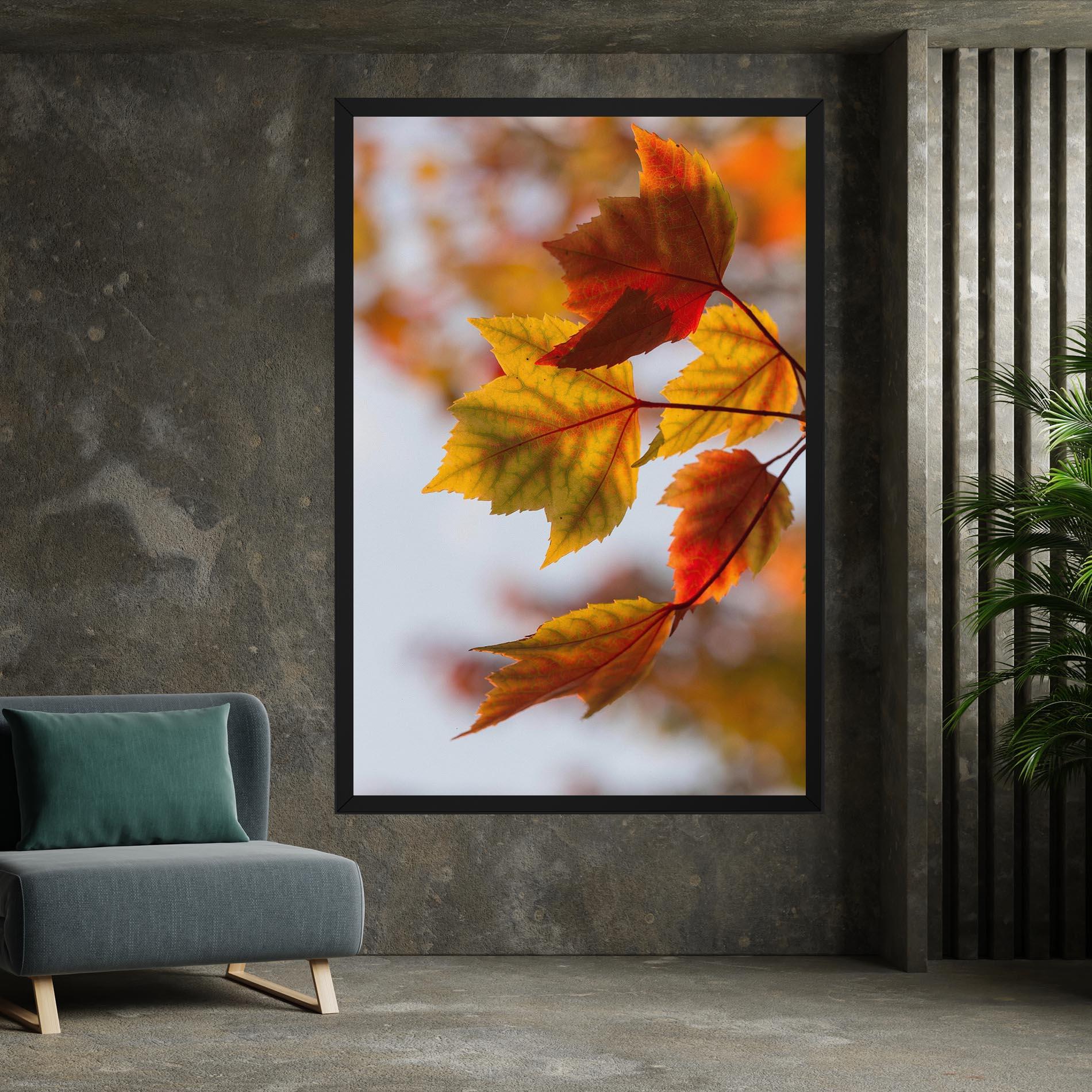 Leinwandbild Red Yellow Autumn mockup 7