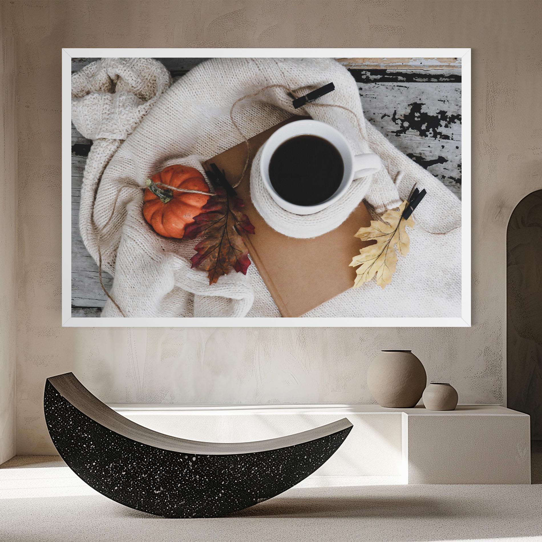 Leinwandbild Autumn Coffee mockup 8