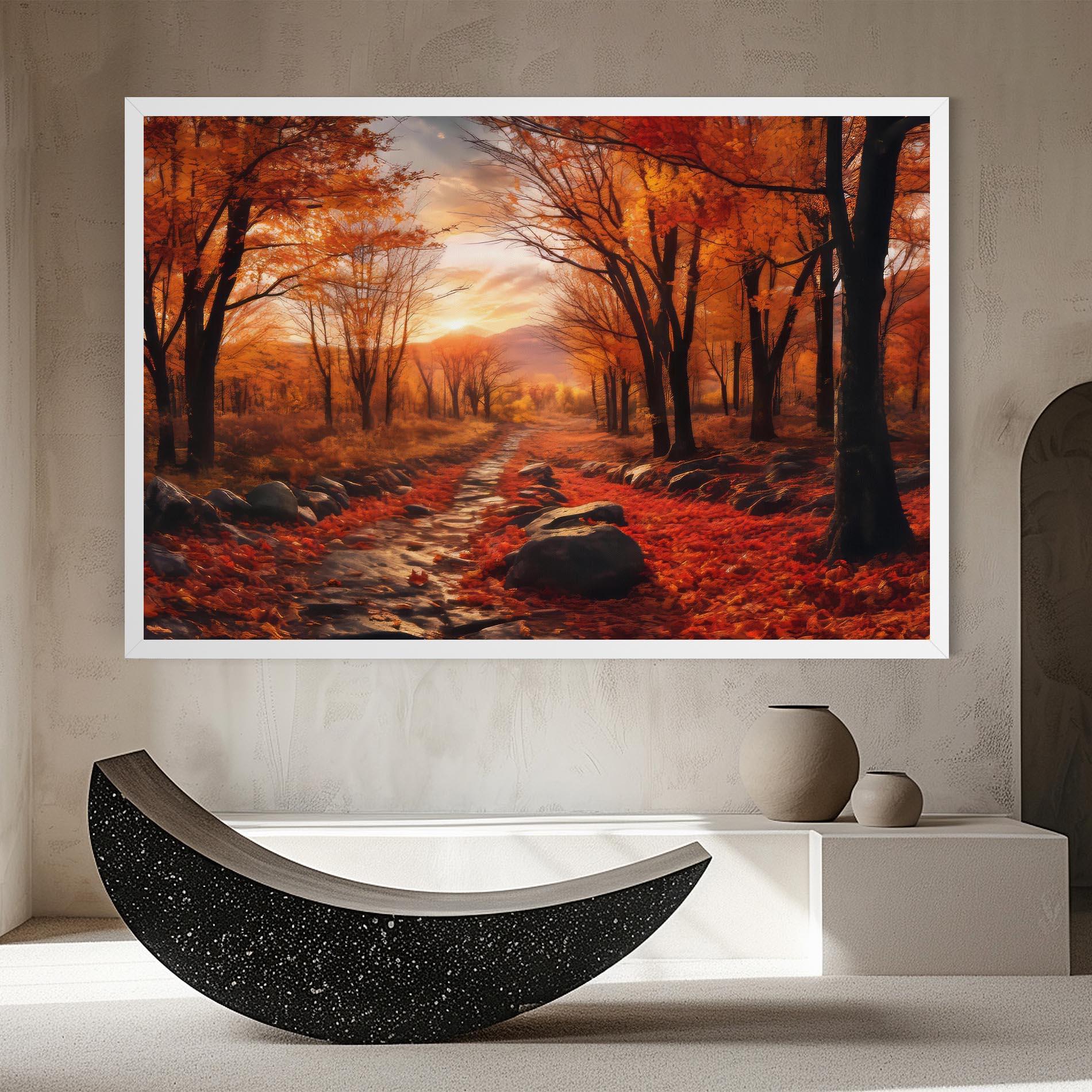 Leinwandbild Autumn Path mockup 8