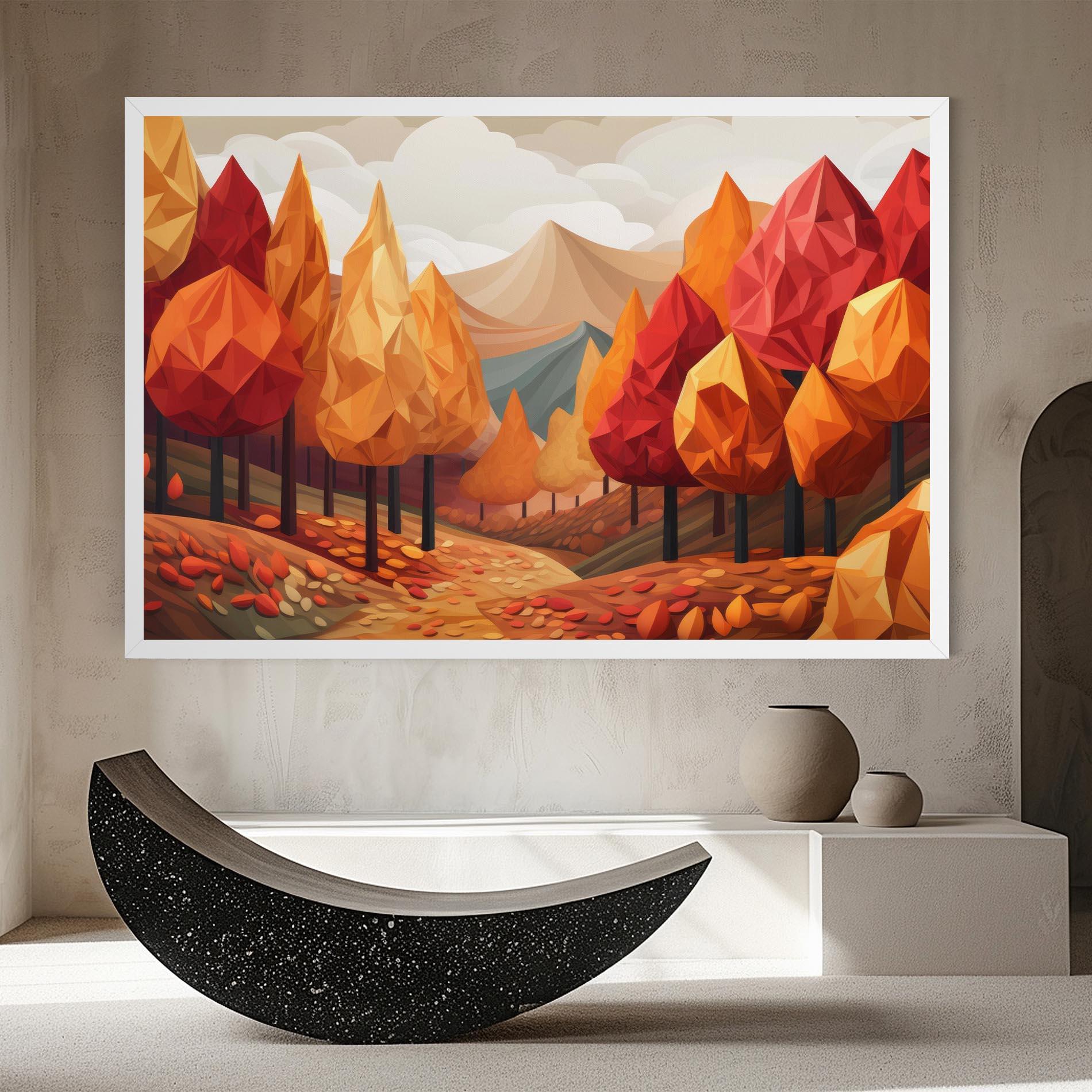 Leinwandbild Colorful Trees Art mockup 8