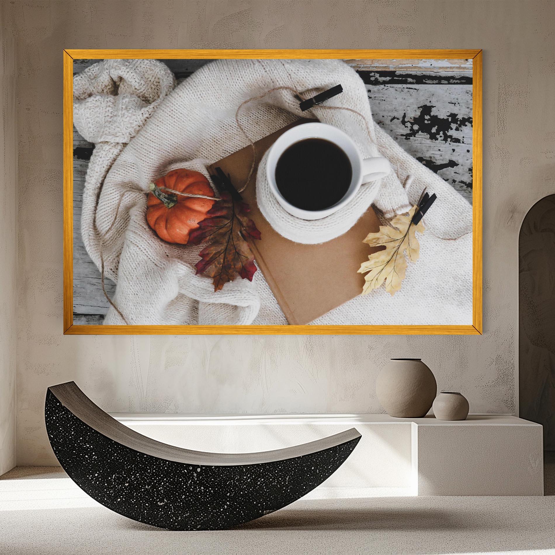 Leinwandbild Autumn Coffee mockup 8