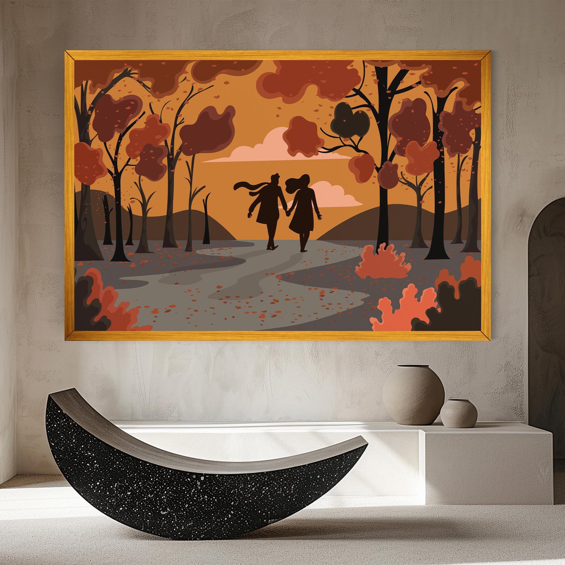 Leinwandbild Autumn Couple mockup 8