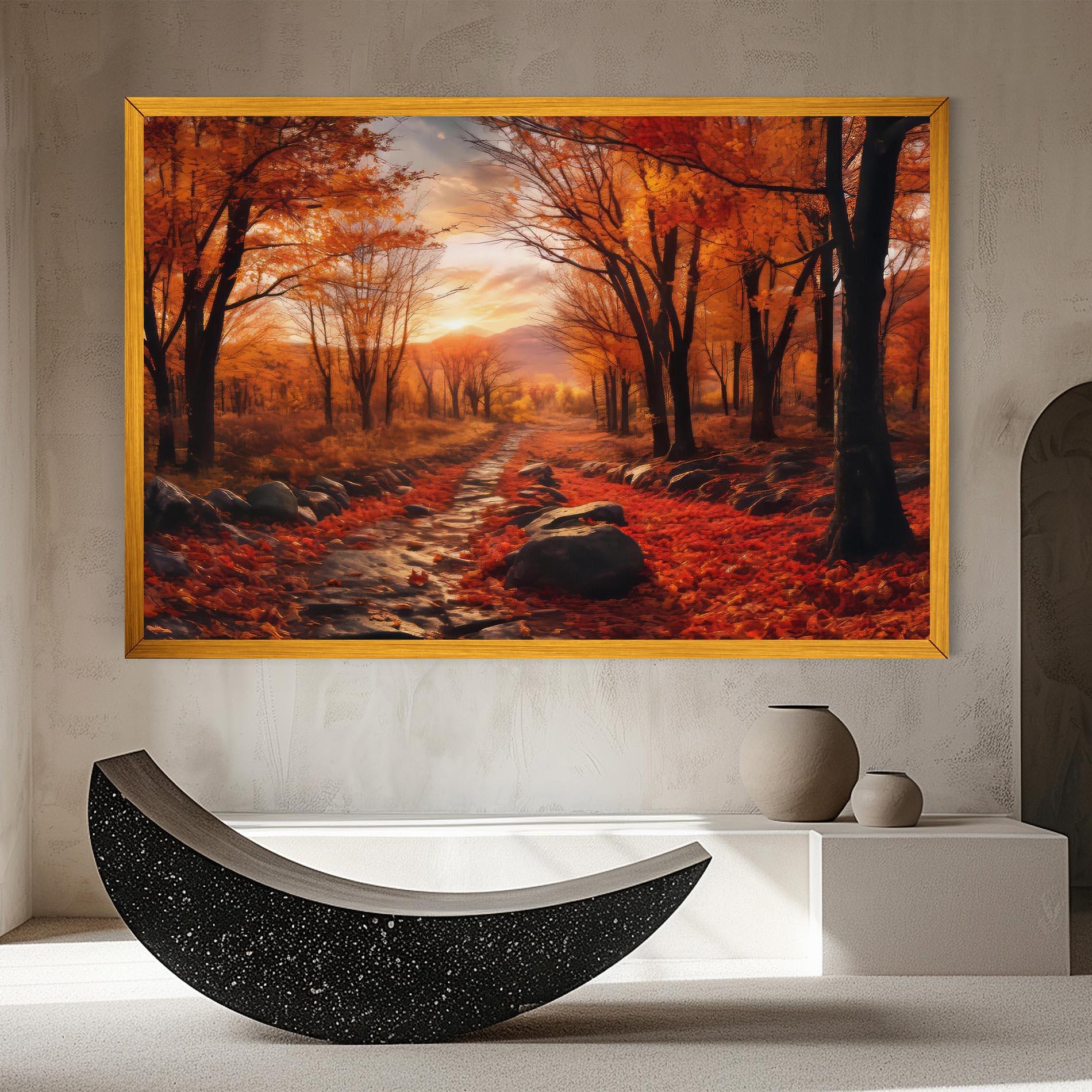 Leinwandbild Autumn Path mockup 8