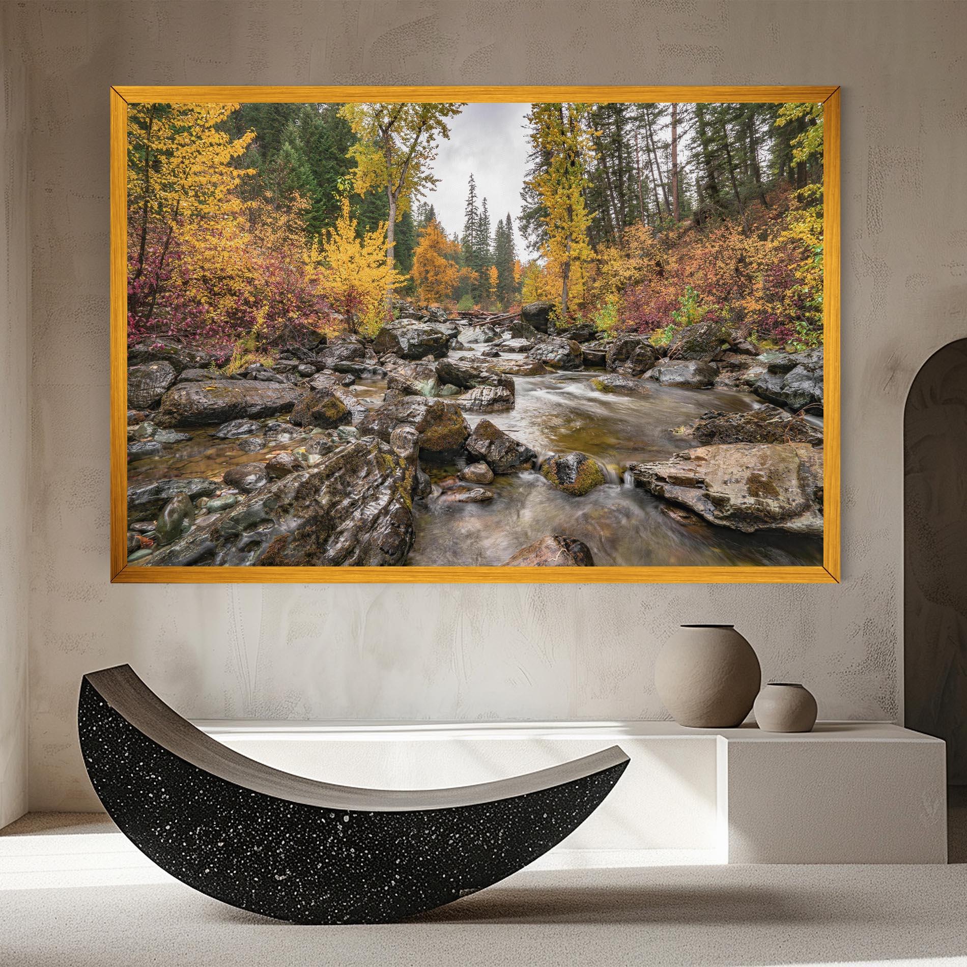 Leinwandbild Autumn Stream mockup 8