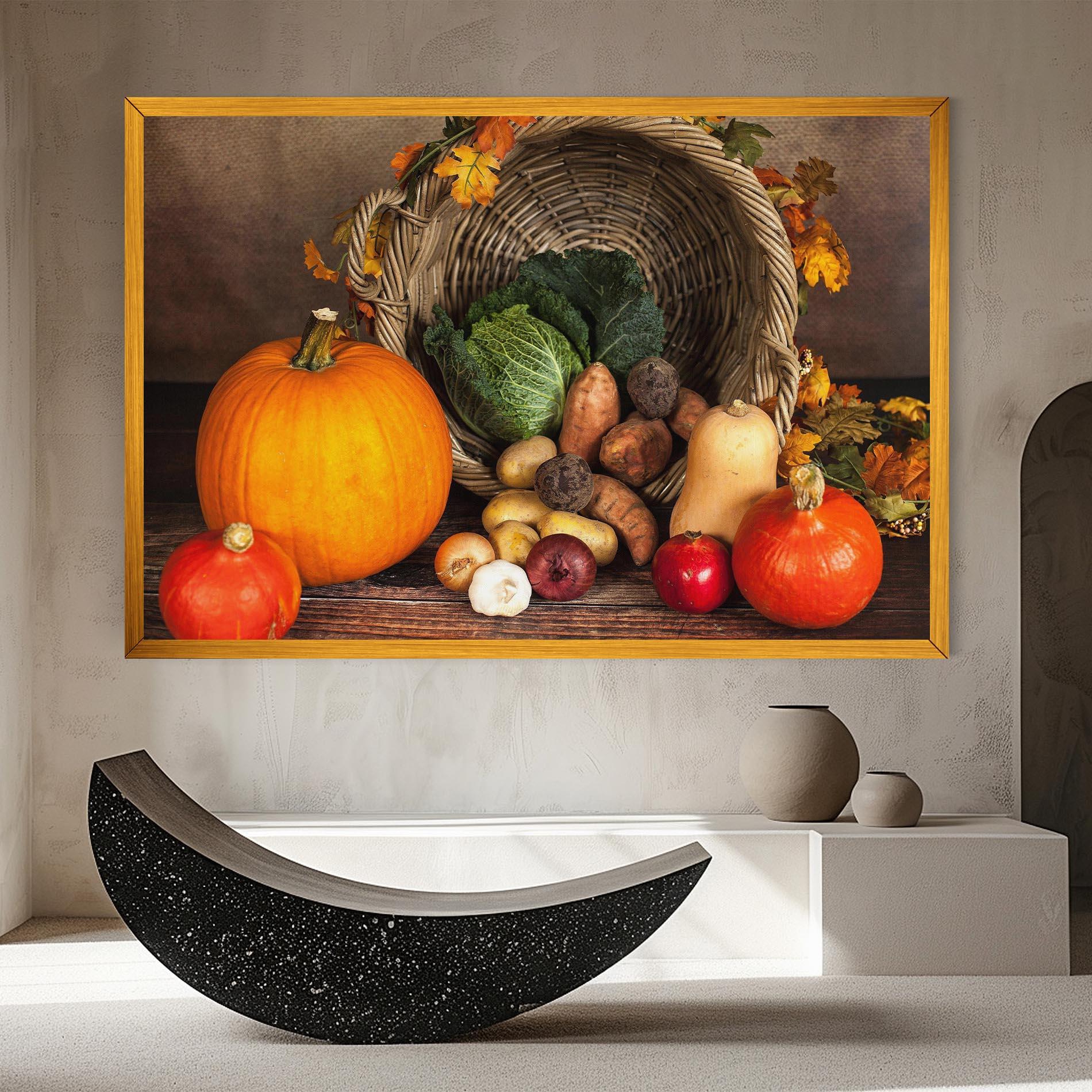 Leinwandbild Autumn Vegetables mockup 8