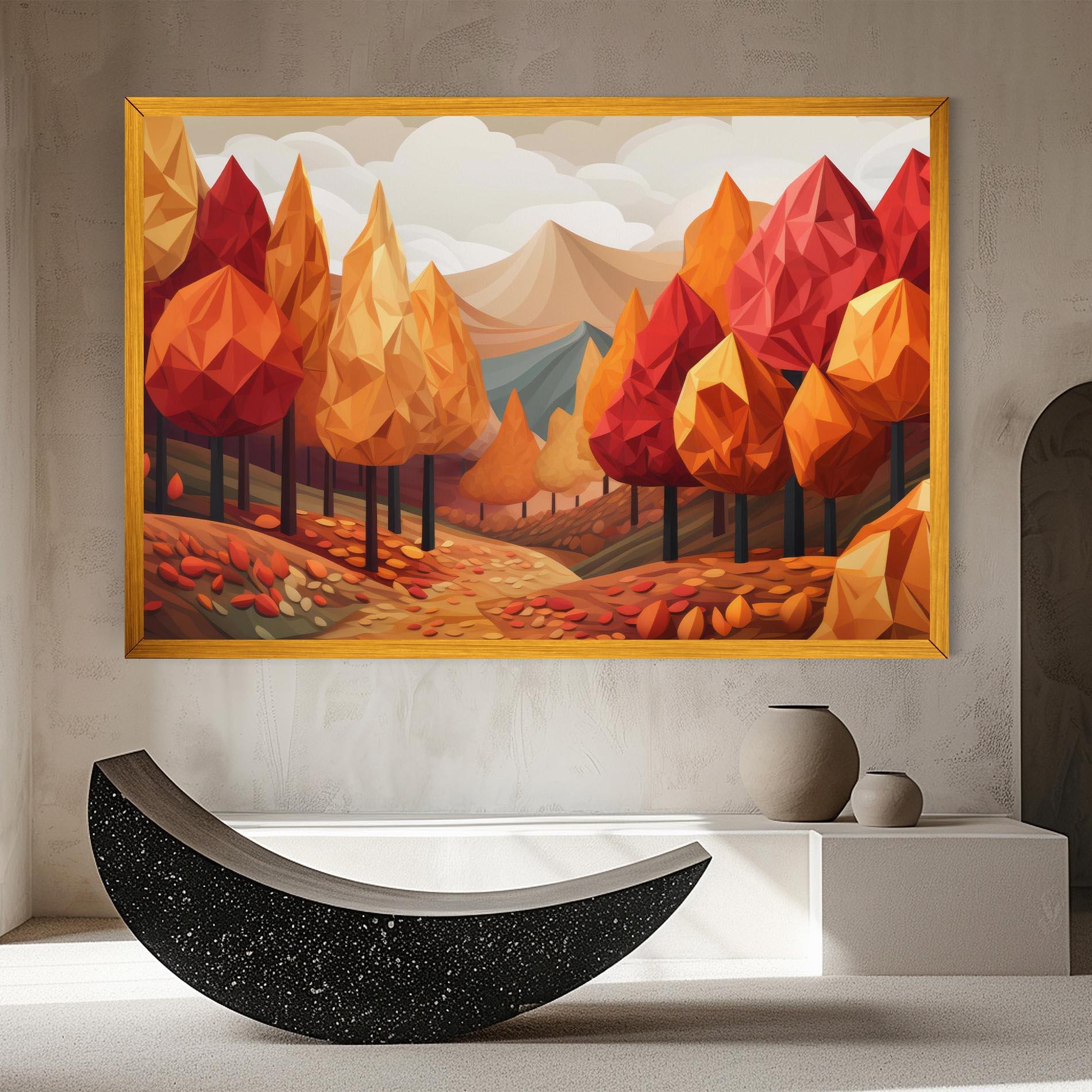 Leinwandbild Colorful Trees Art mockup 8