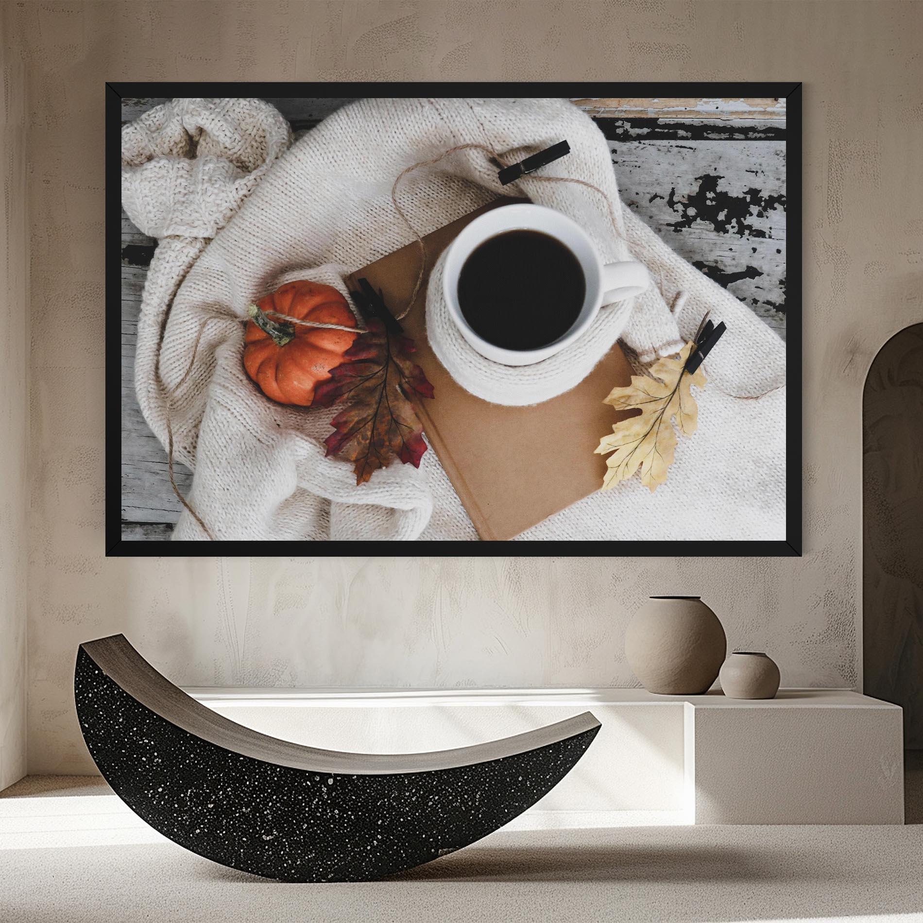 Leinwandbild Autumn Coffee mockup 8