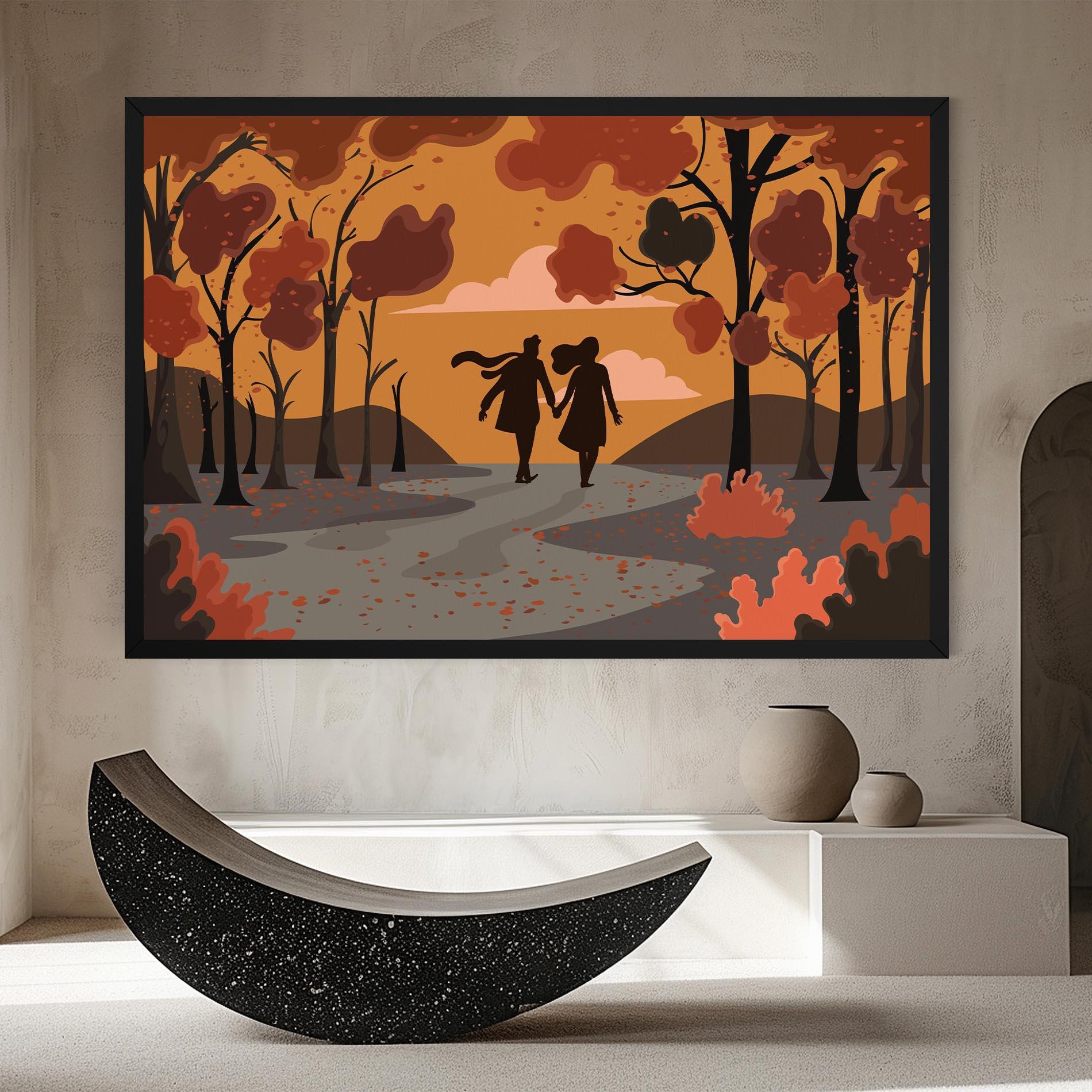 Leinwandbild Autumn Couple mockup 8