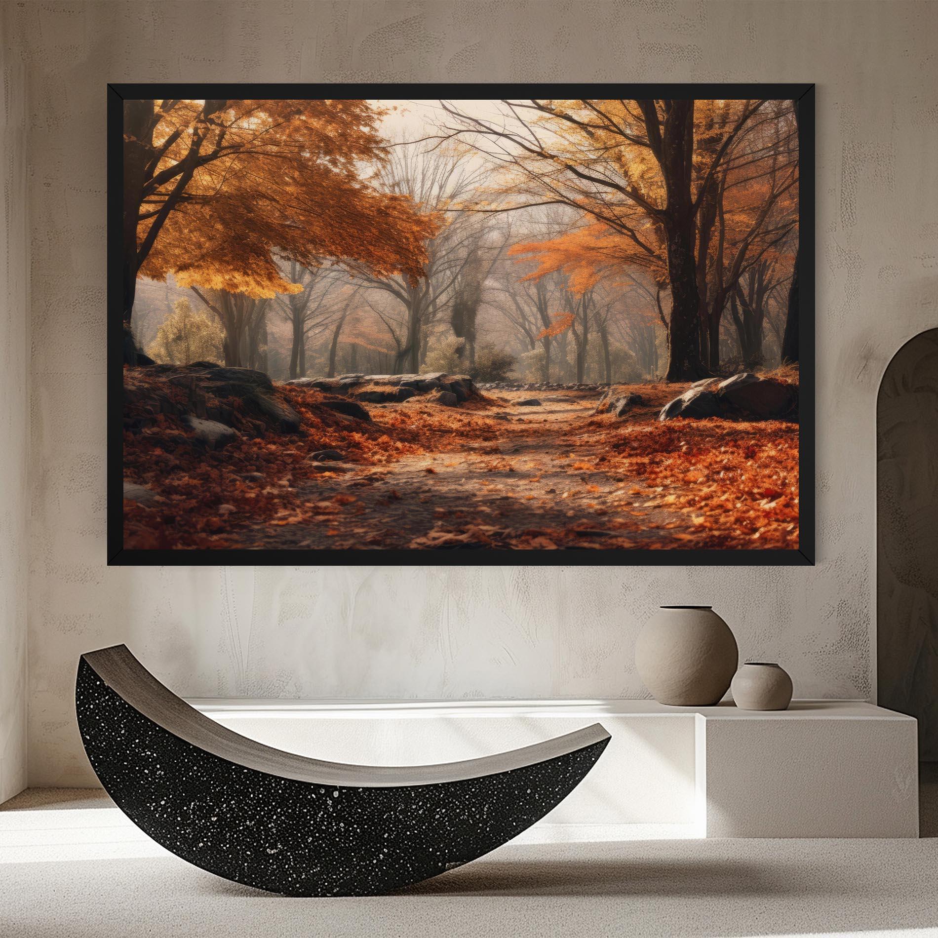 Leinwandbild Autumn Forest mockup 8