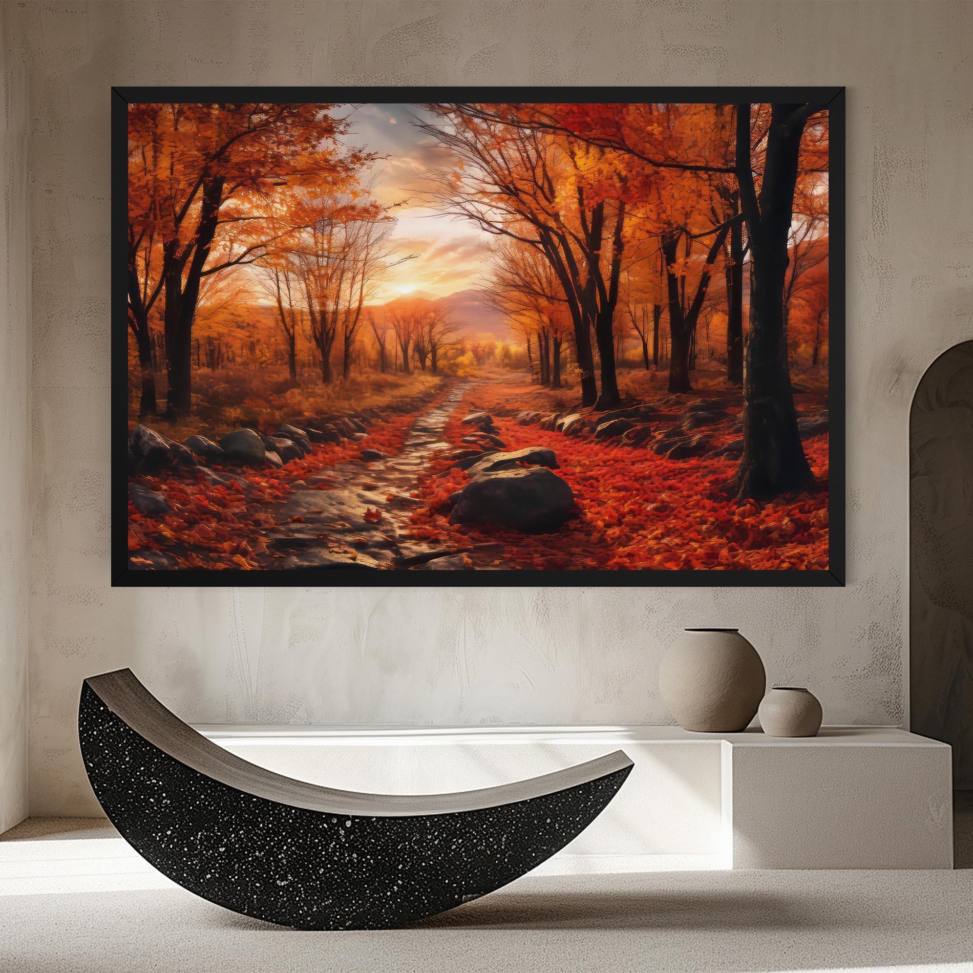 Leinwandbild Autumn Path mockup 8