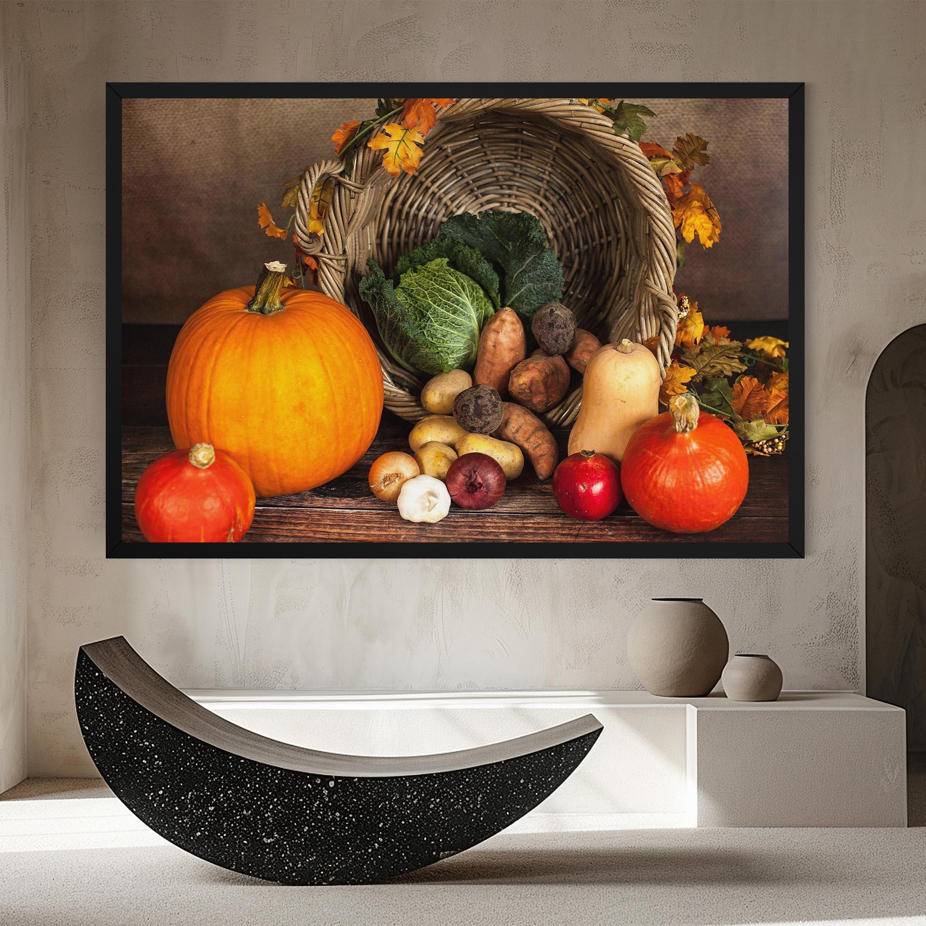 Leinwandbild Autumn Vegetables mockup 8