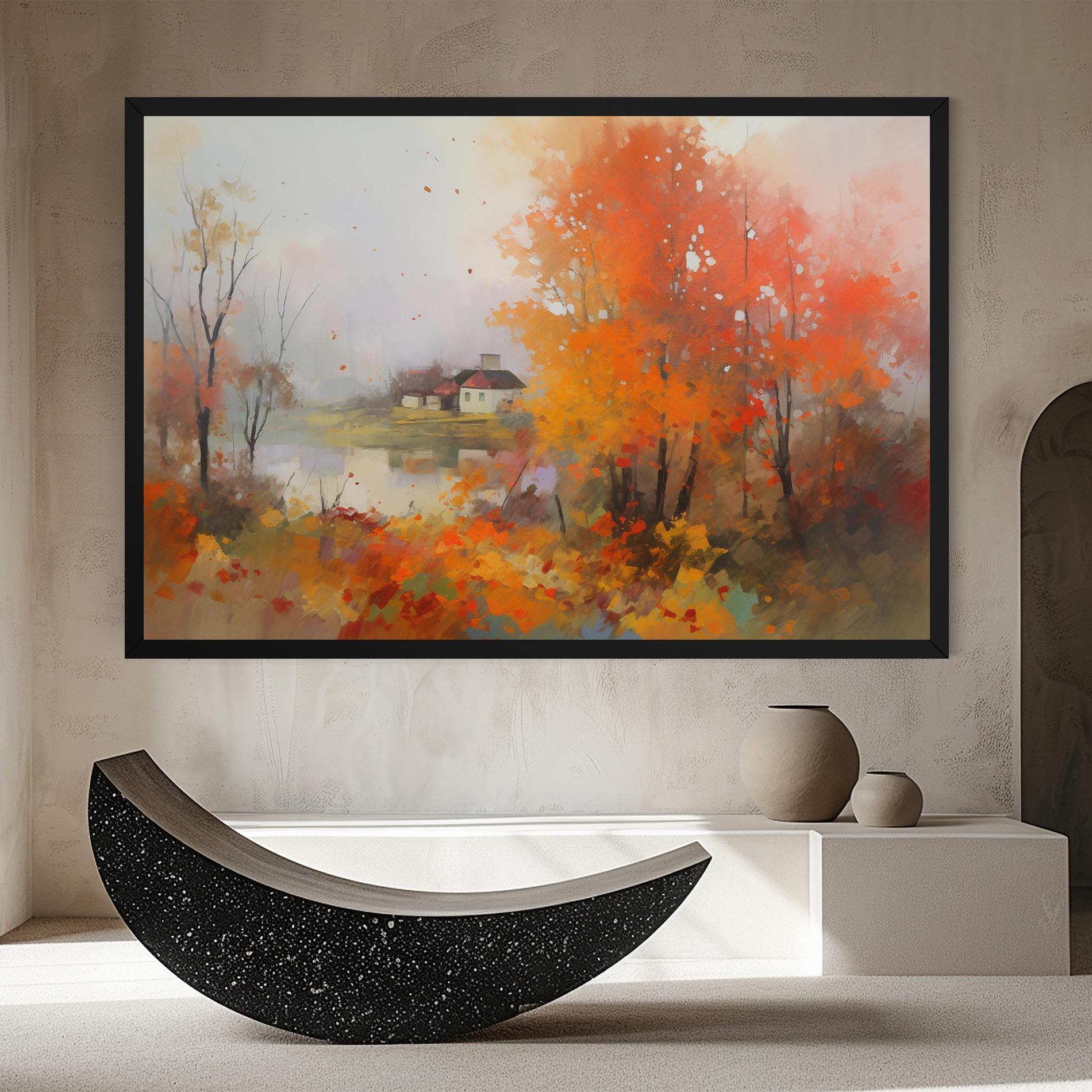 Leinwandbild Autumnal Painting mockup 8