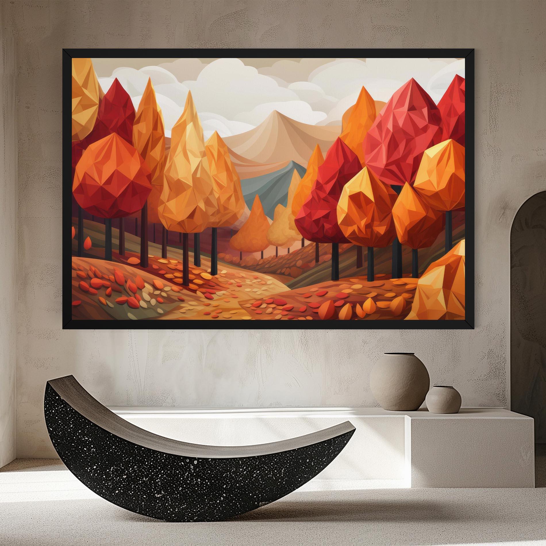 Leinwandbild Colorful Trees Art mockup 8