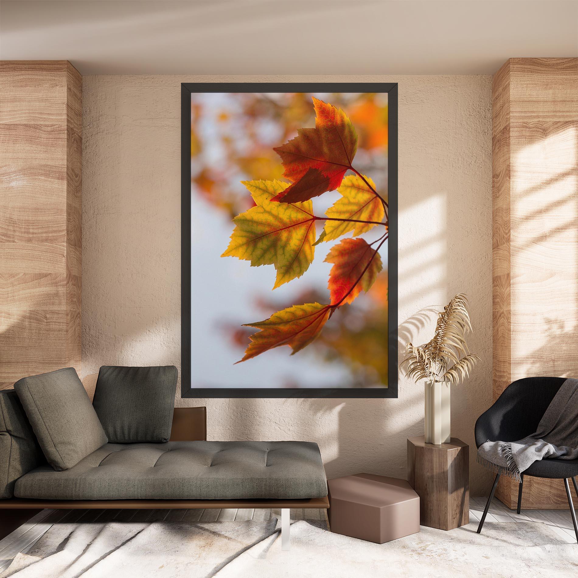 Leinwandbild Red Yellow Autumn mockup 8