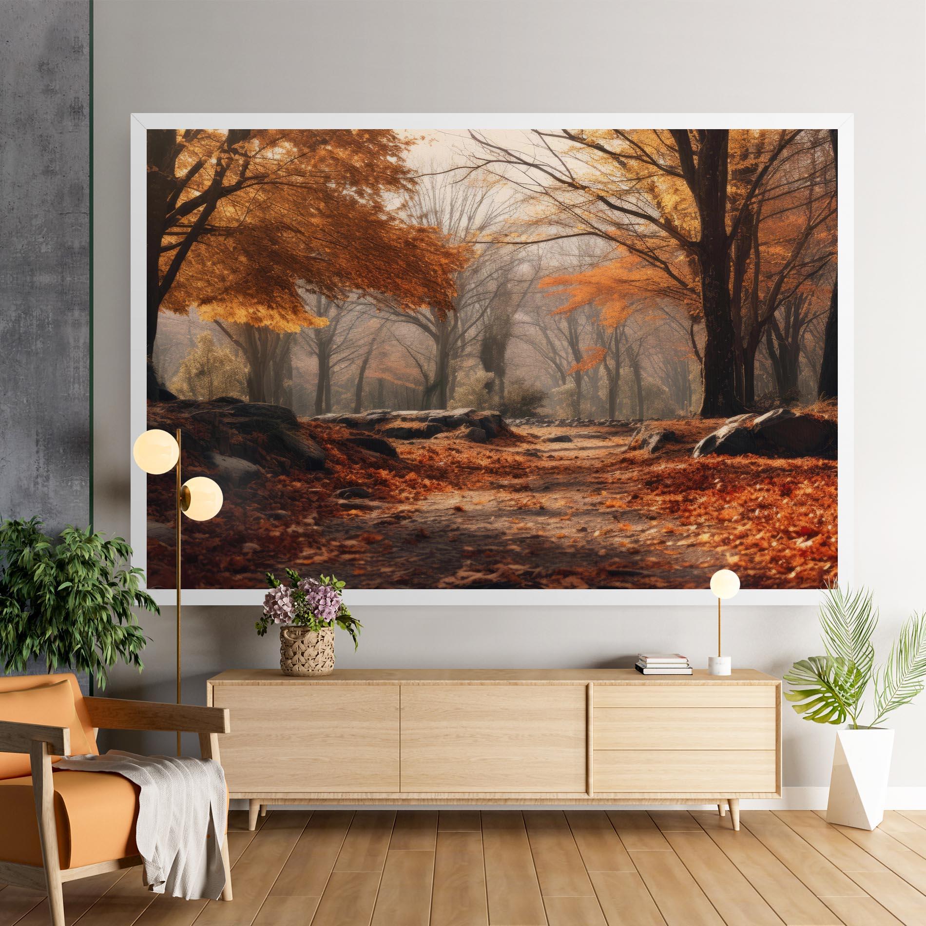 Leinwandbild Autumn Forest mockup 9