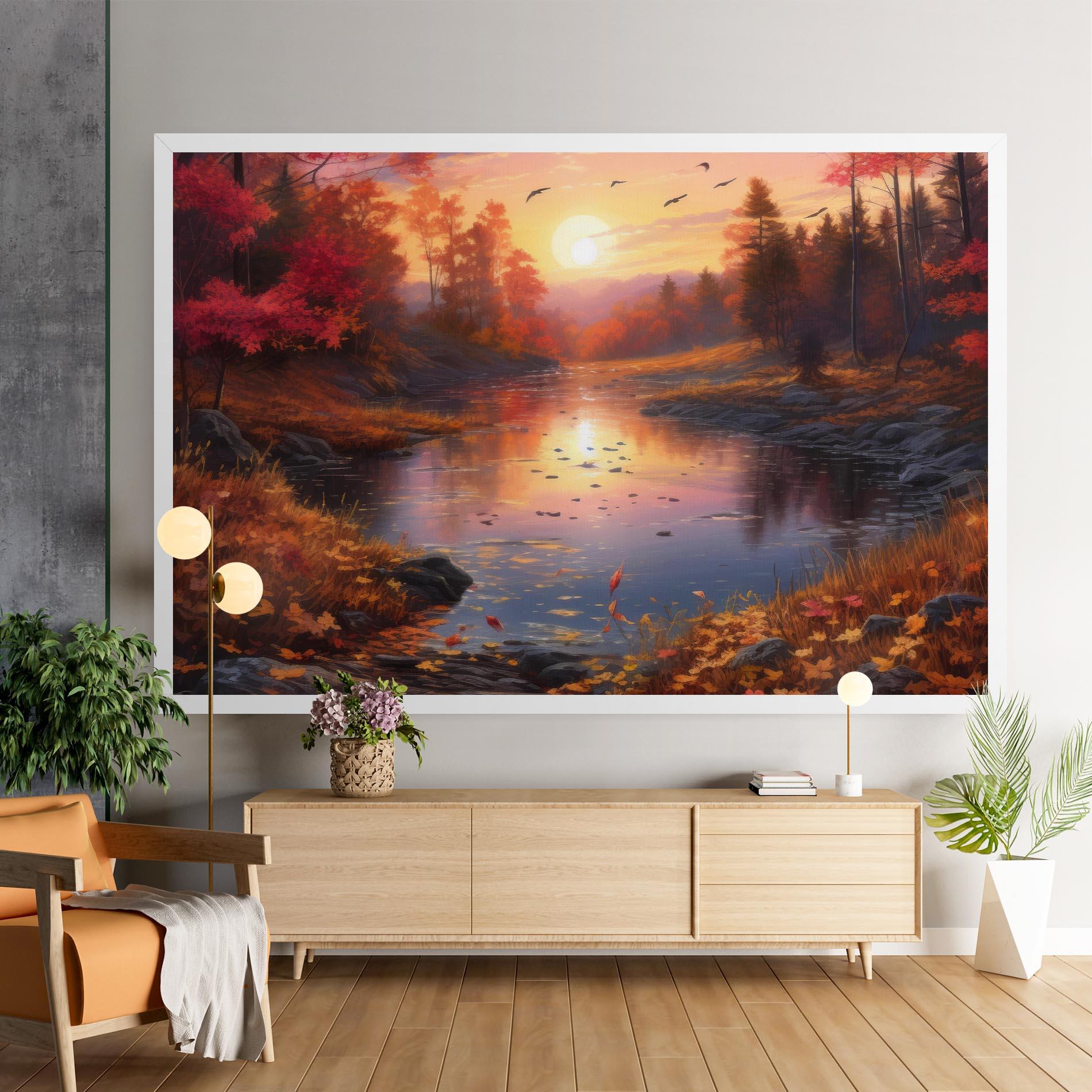 Leinwandbild Autumn Sunset mockup 9