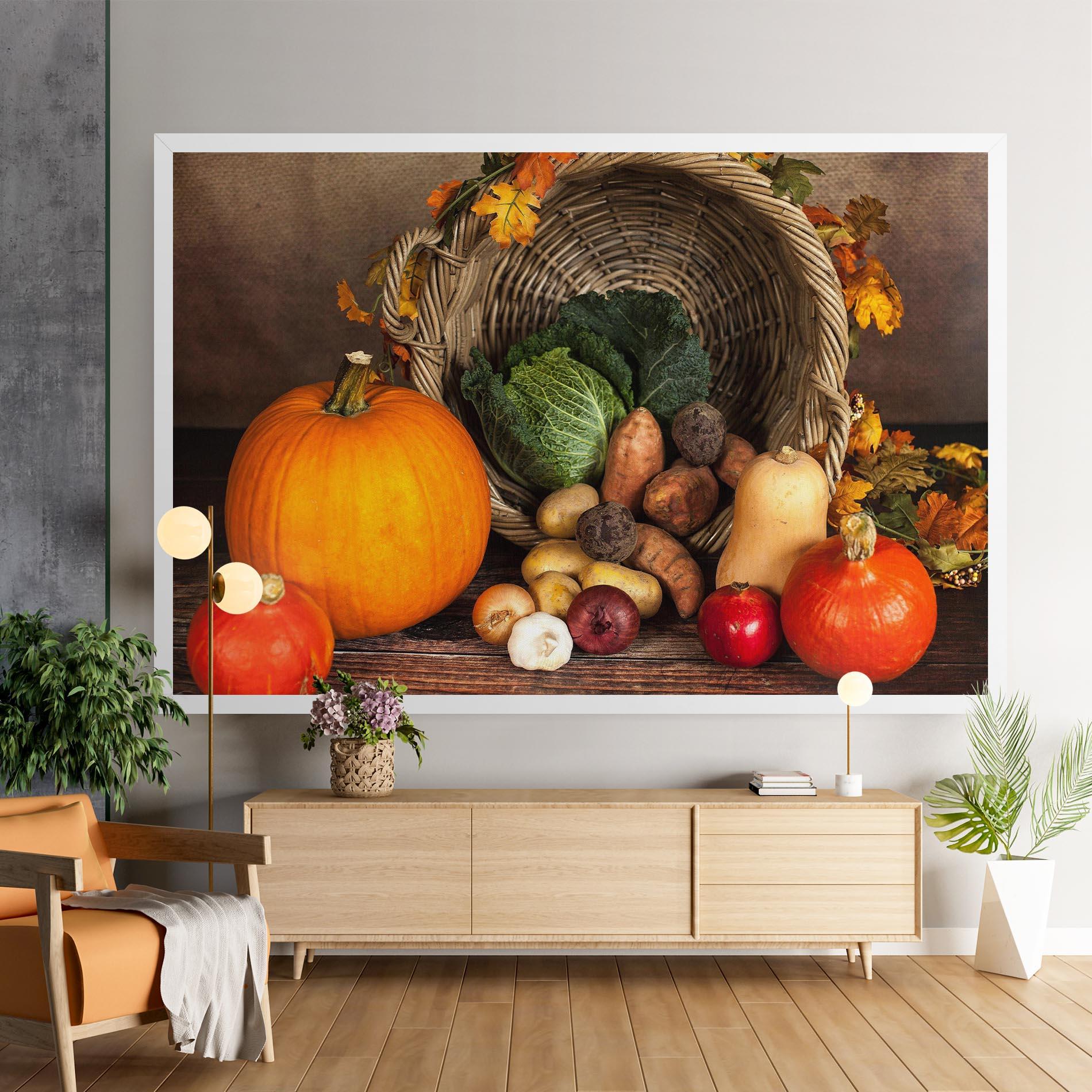 Leinwandbild Autumn Vegetables mockup 9