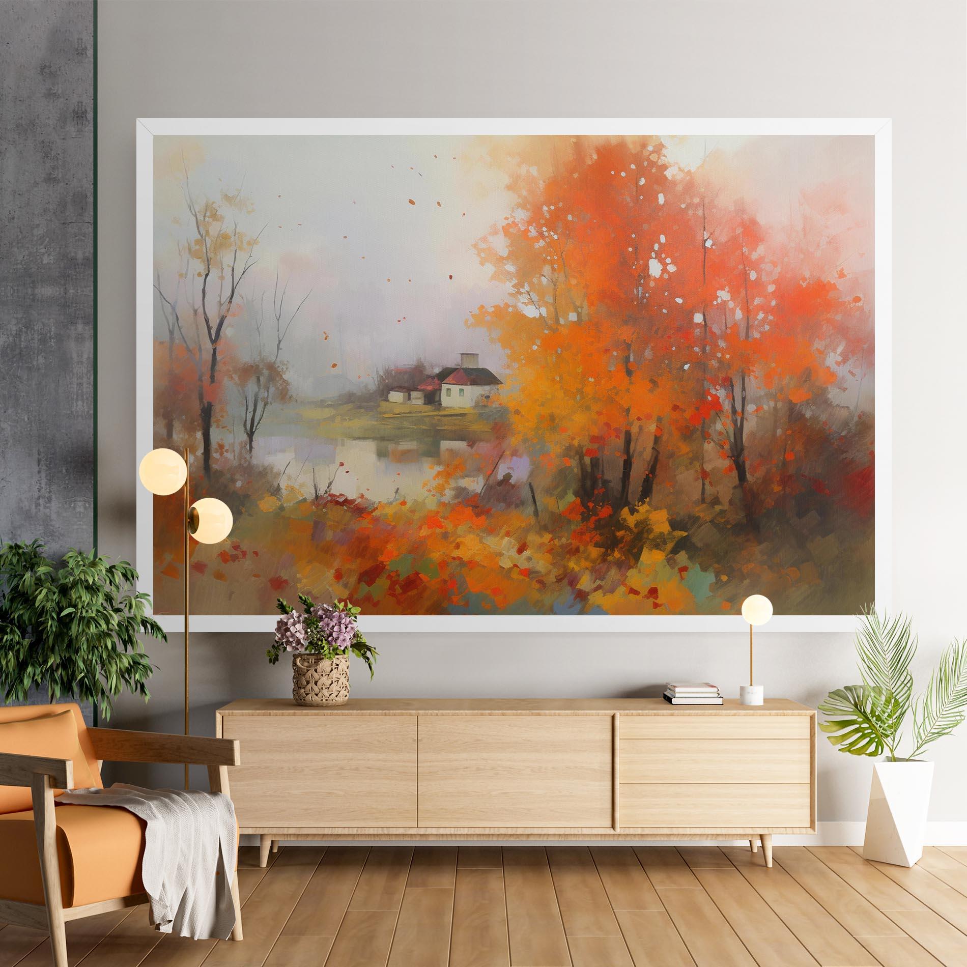Leinwandbild Autumnal Painting mockup 9