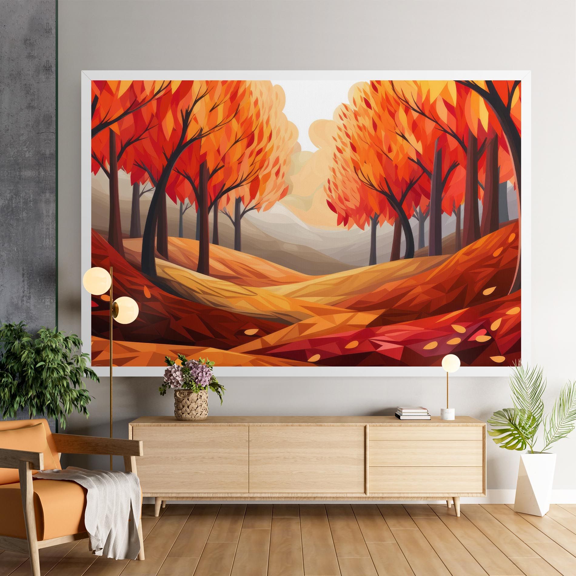 Red Trees Art mockup 9