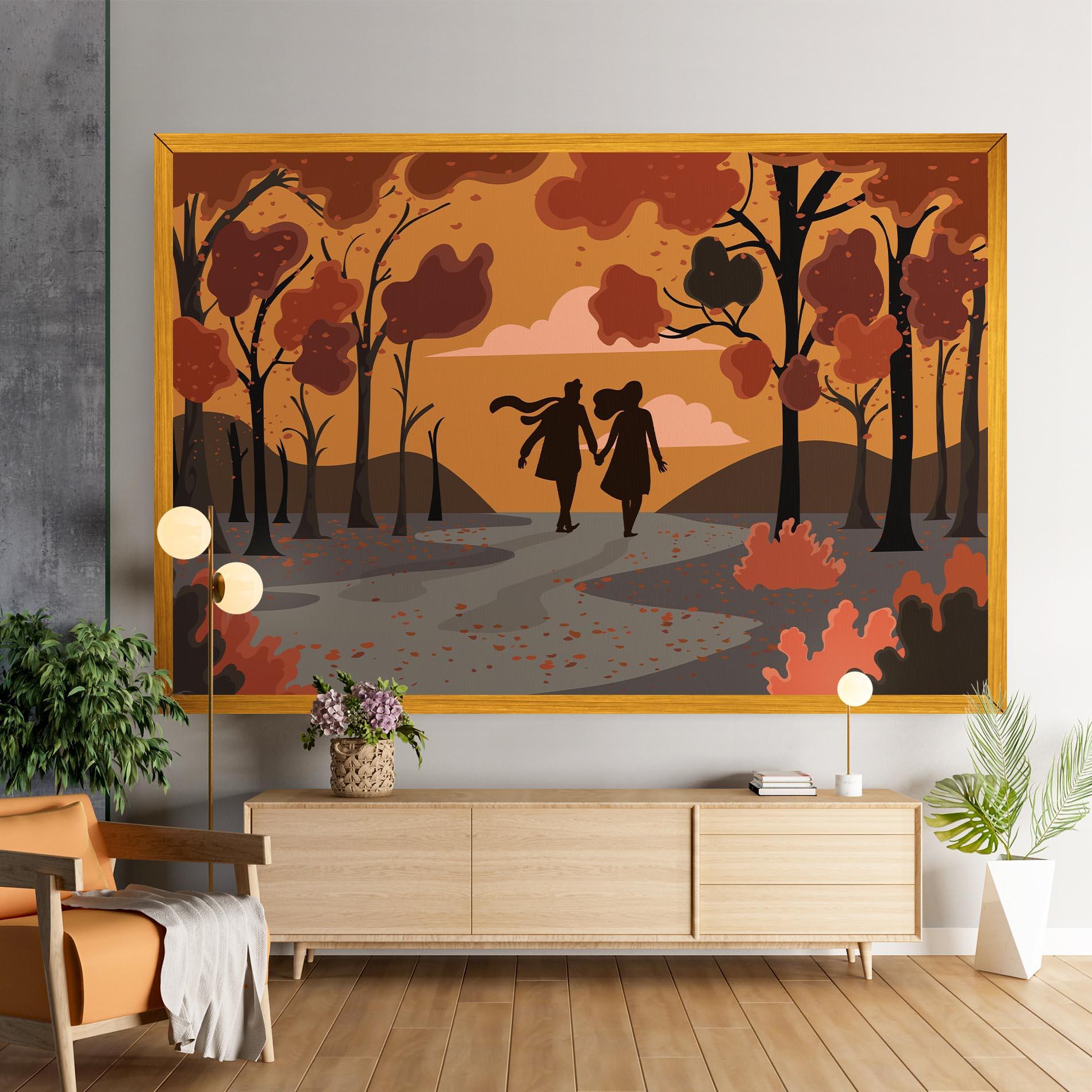 Leinwandbild Autumn Couple mockup 9