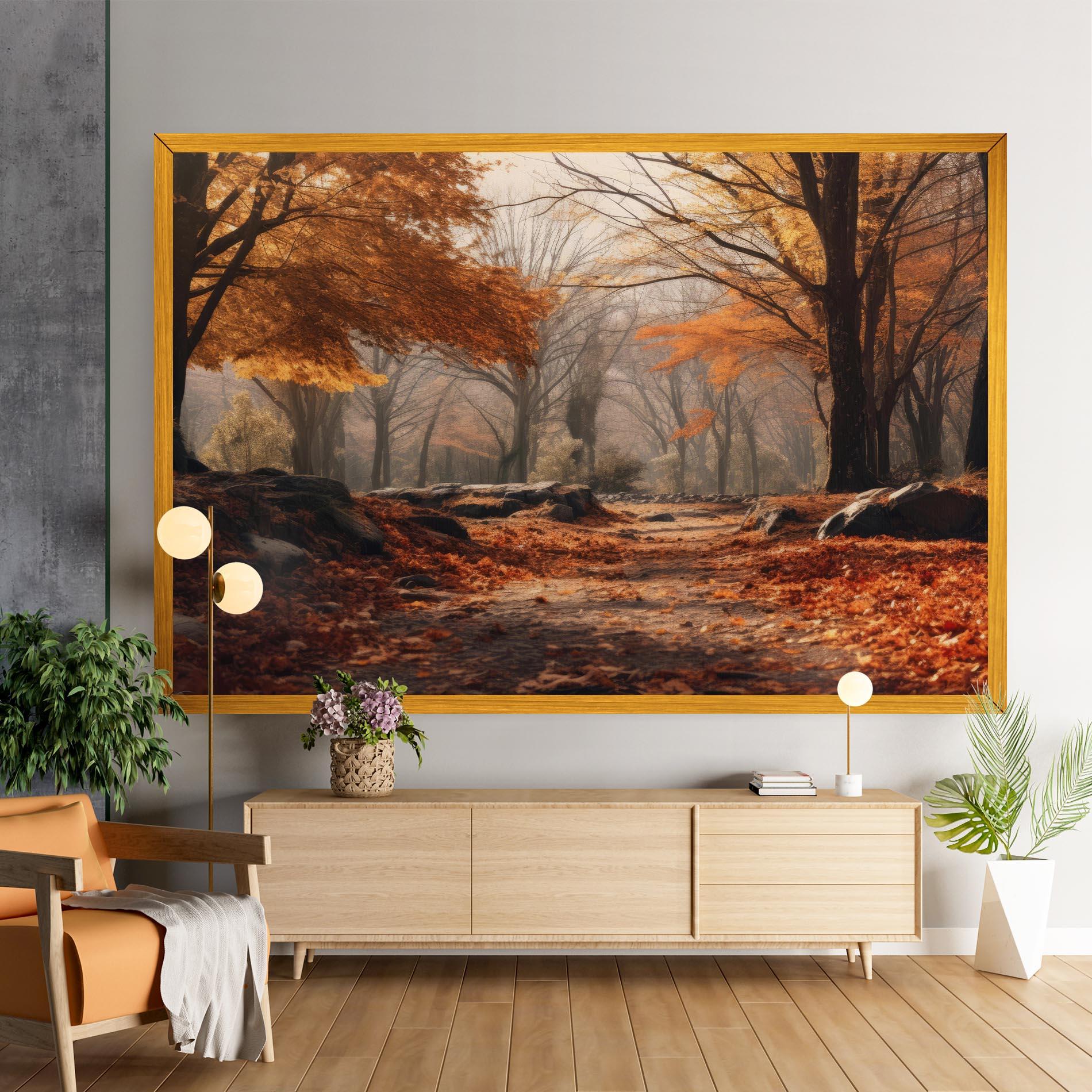 Leinwandbild Autumn Forest mockup 9