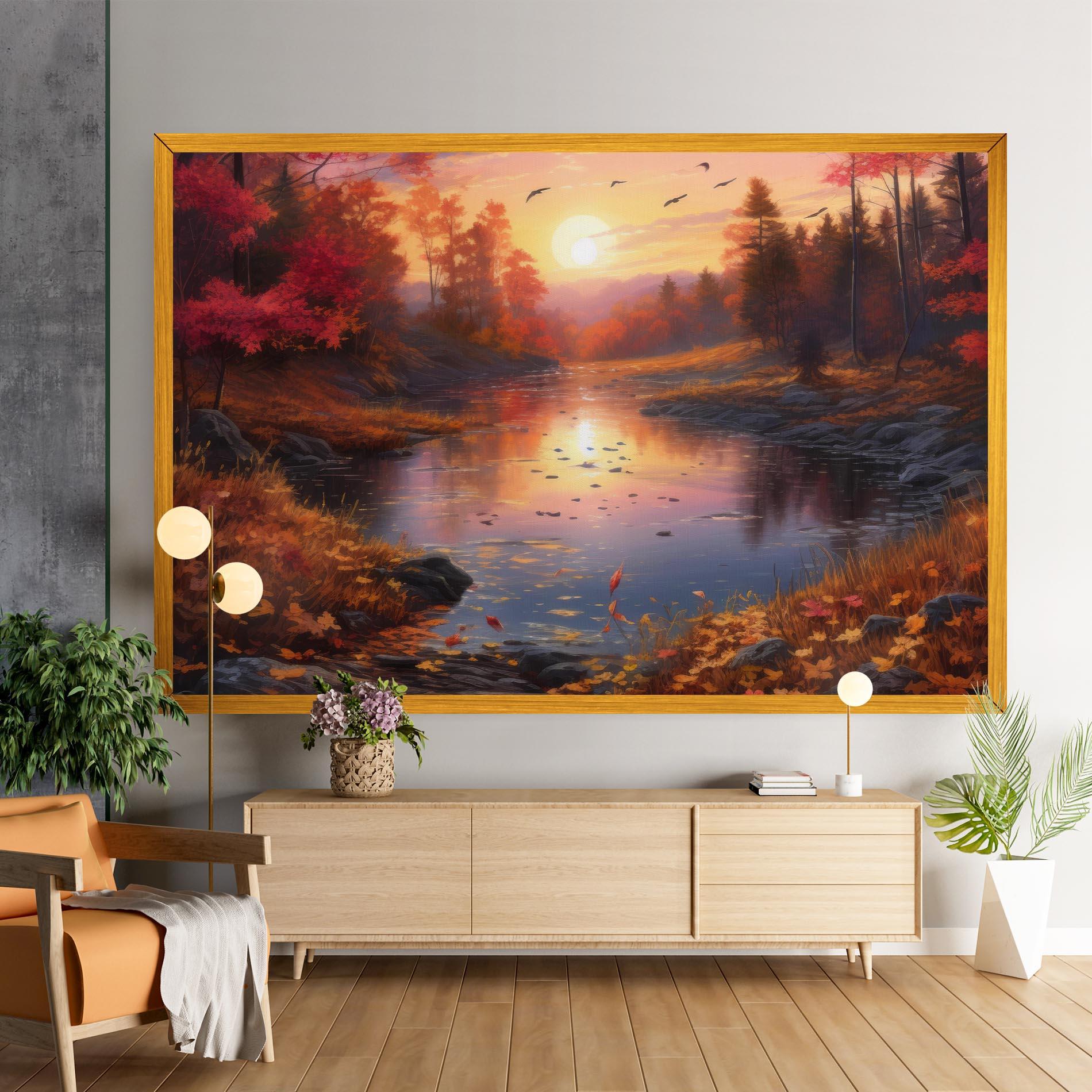 Leinwandbild Autumn Sunset mockup 9