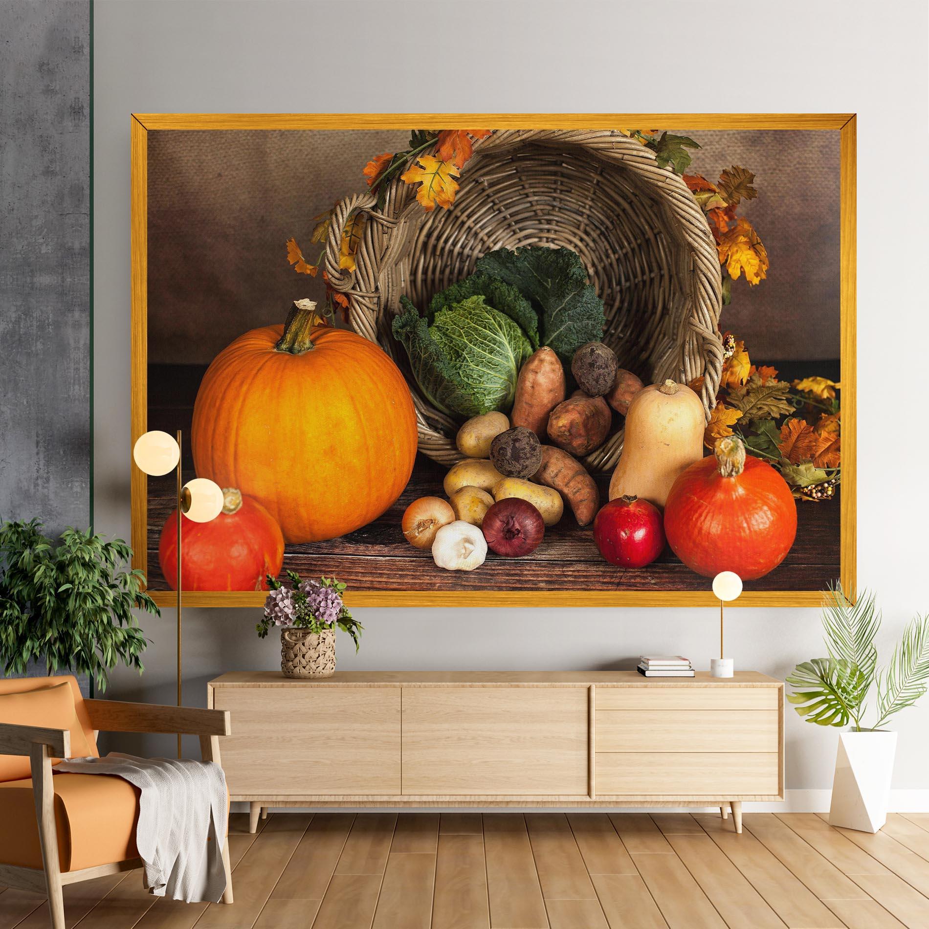 Leinwandbild Autumn Vegetables mockup 9
