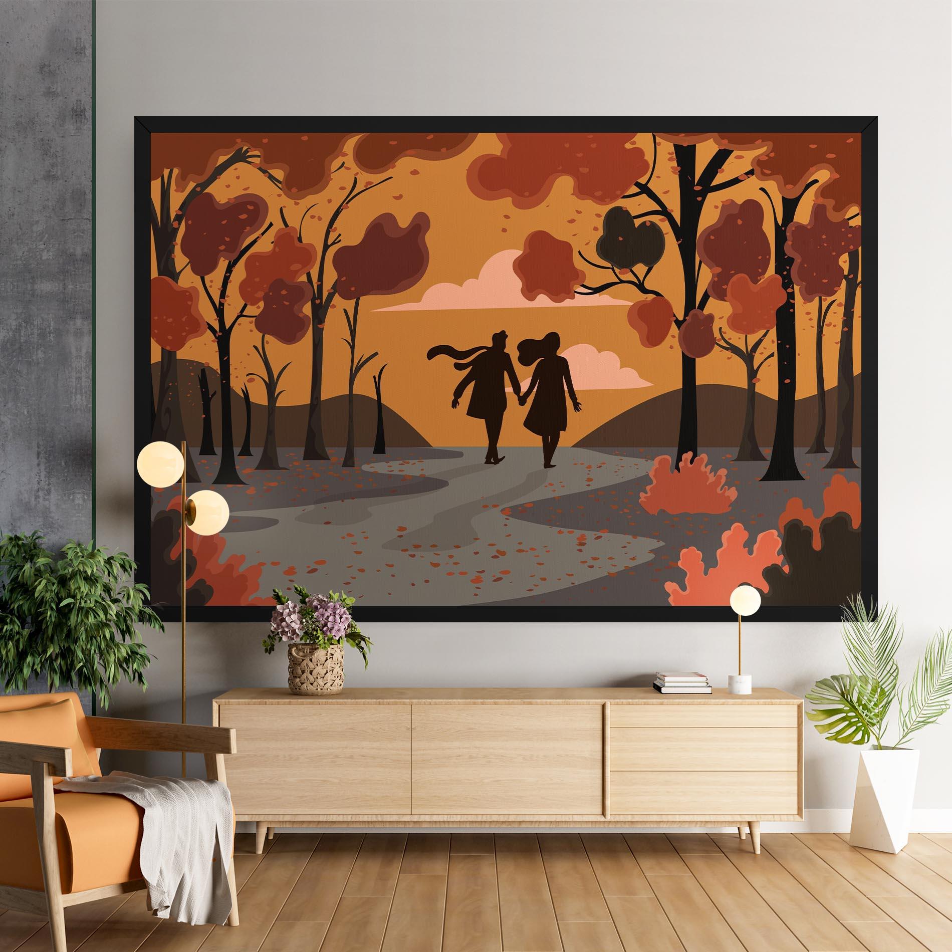 Leinwandbild Autumn Couple mockup 9