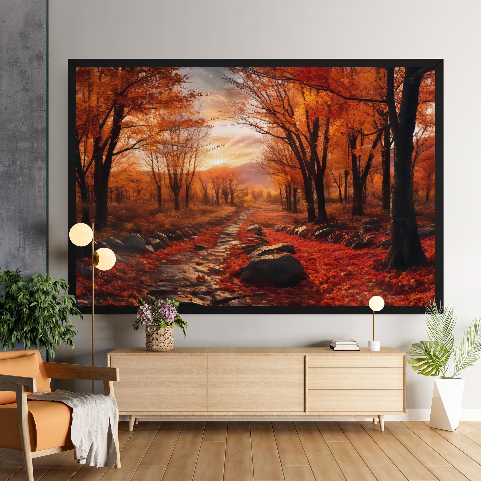 Leinwandbild Autumn Path mockup 9
