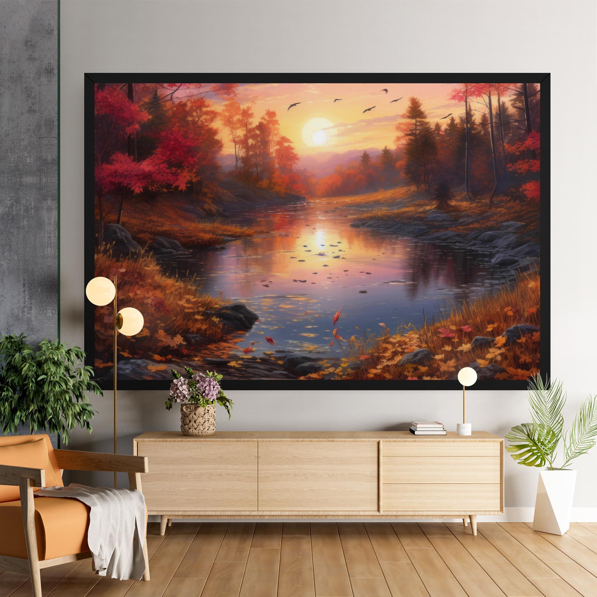 Leinwandbild Autumn Sunset mockup 9