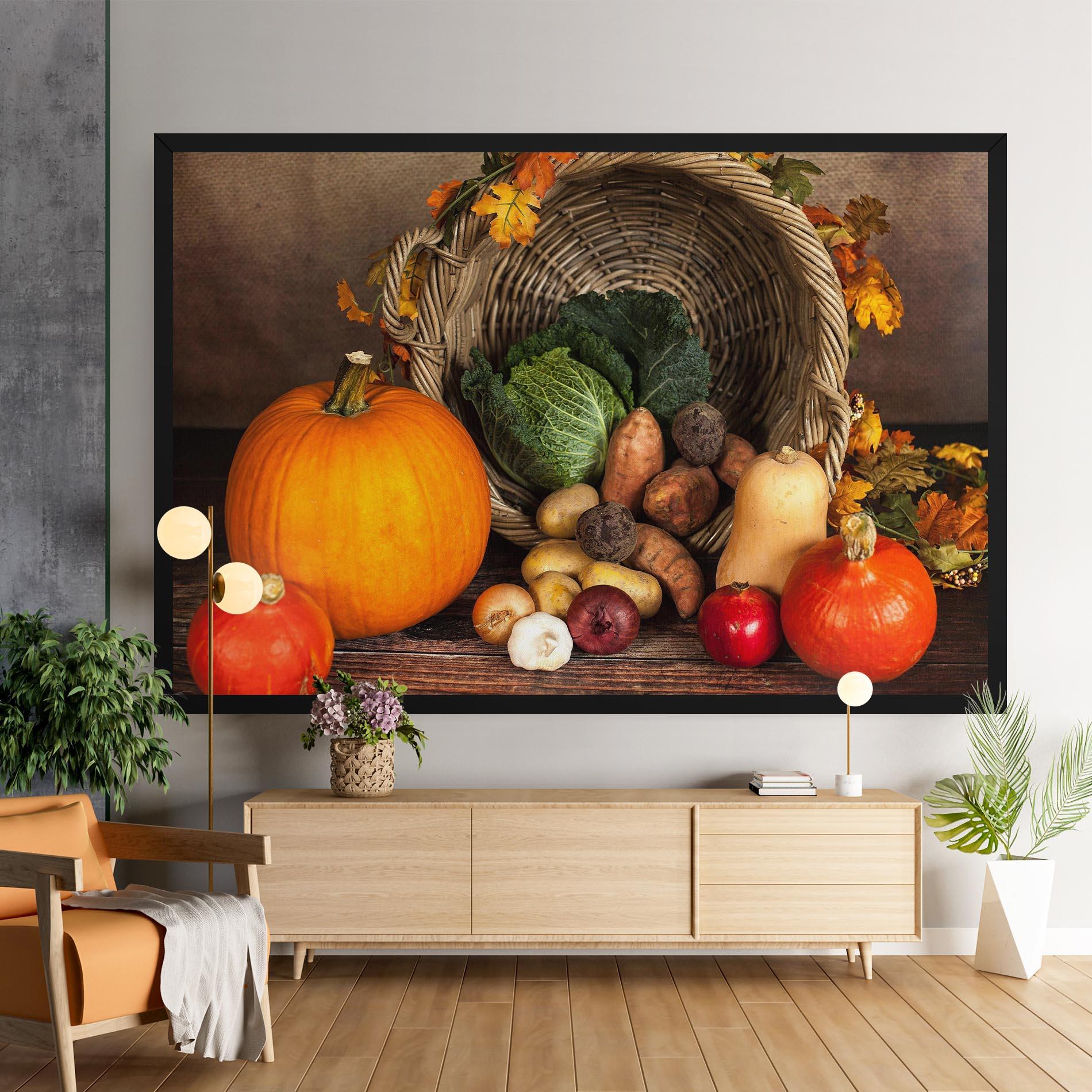 Leinwandbild Autumn Vegetables mockup 9