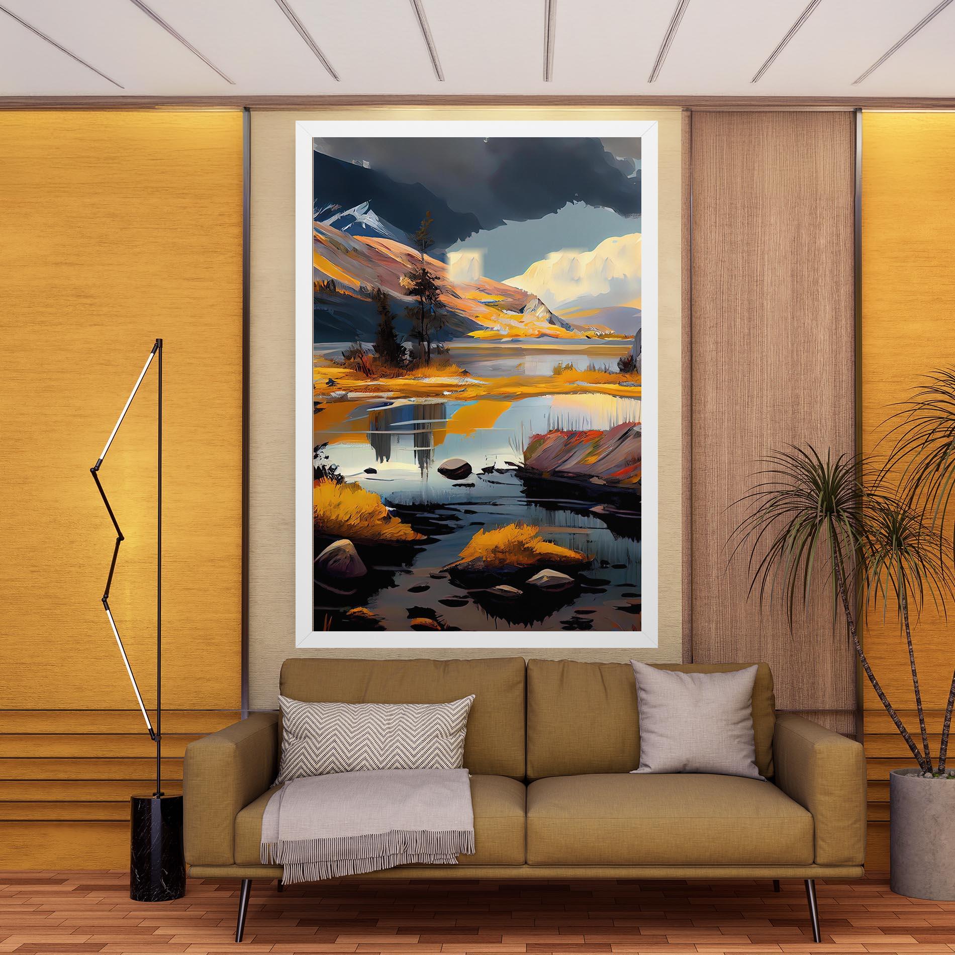 Leinwandbild Autumn Landscape mockup 9