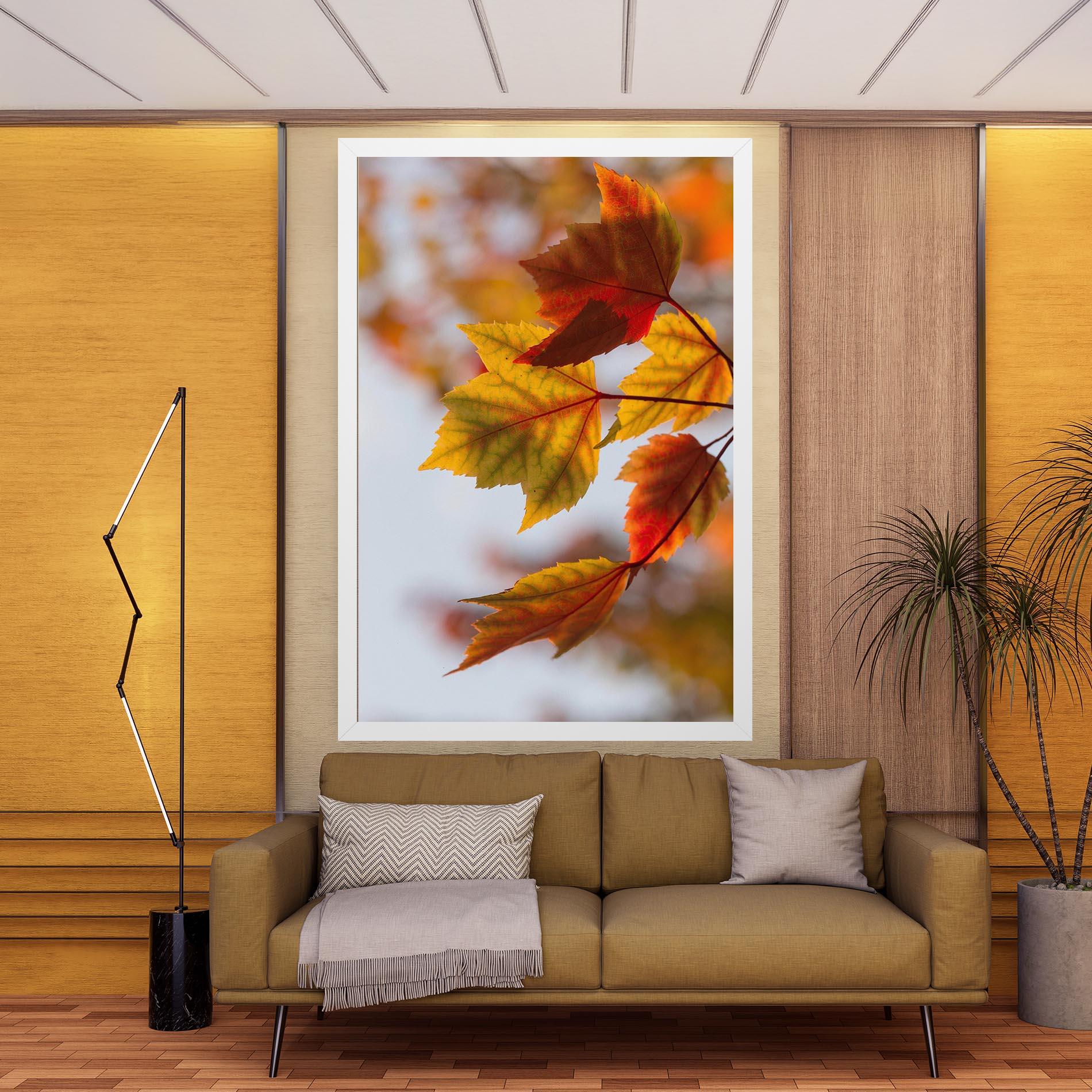 Leinwandbild Red Yellow Autumn mockup 9
