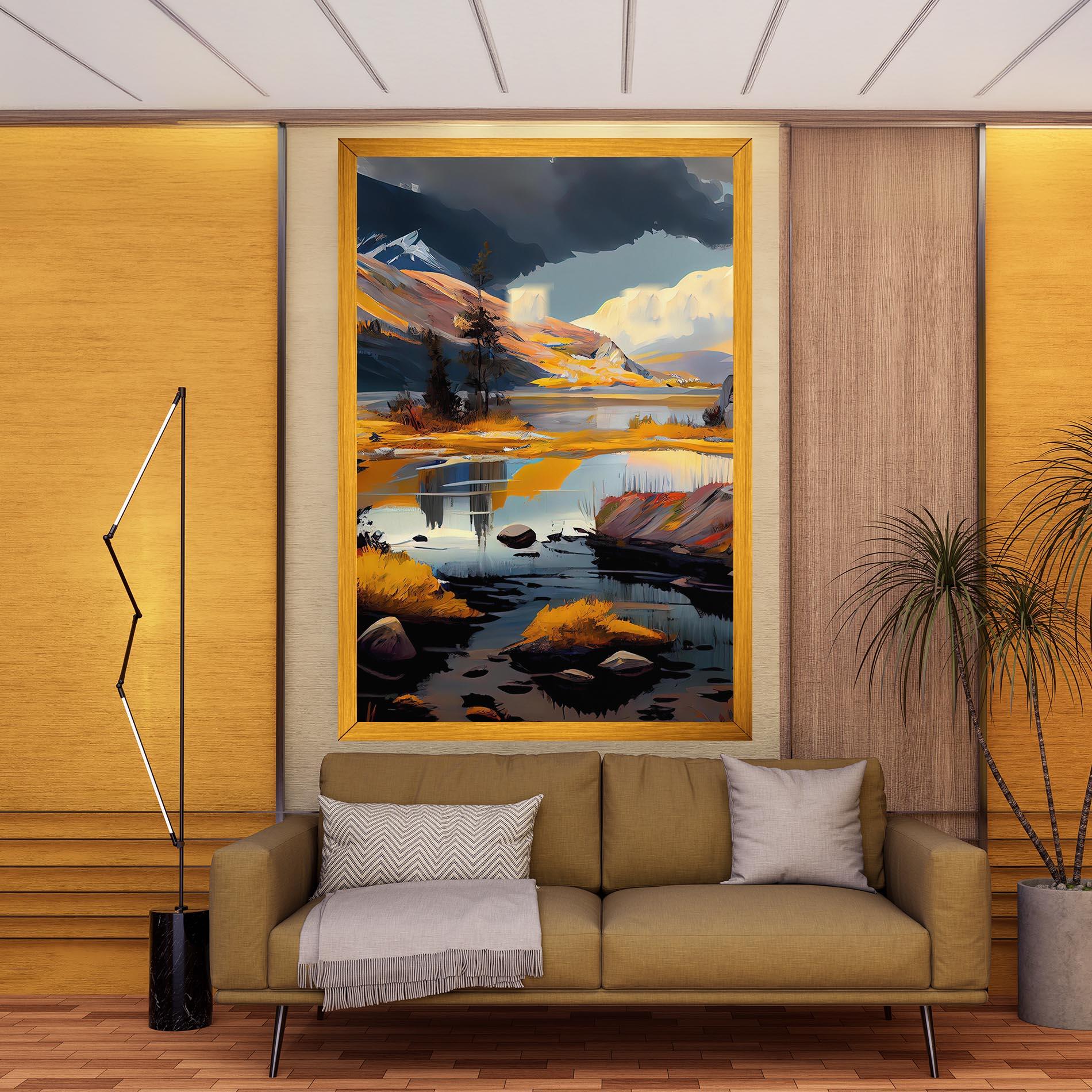 Leinwandbild Autumn Landscape mockup 9