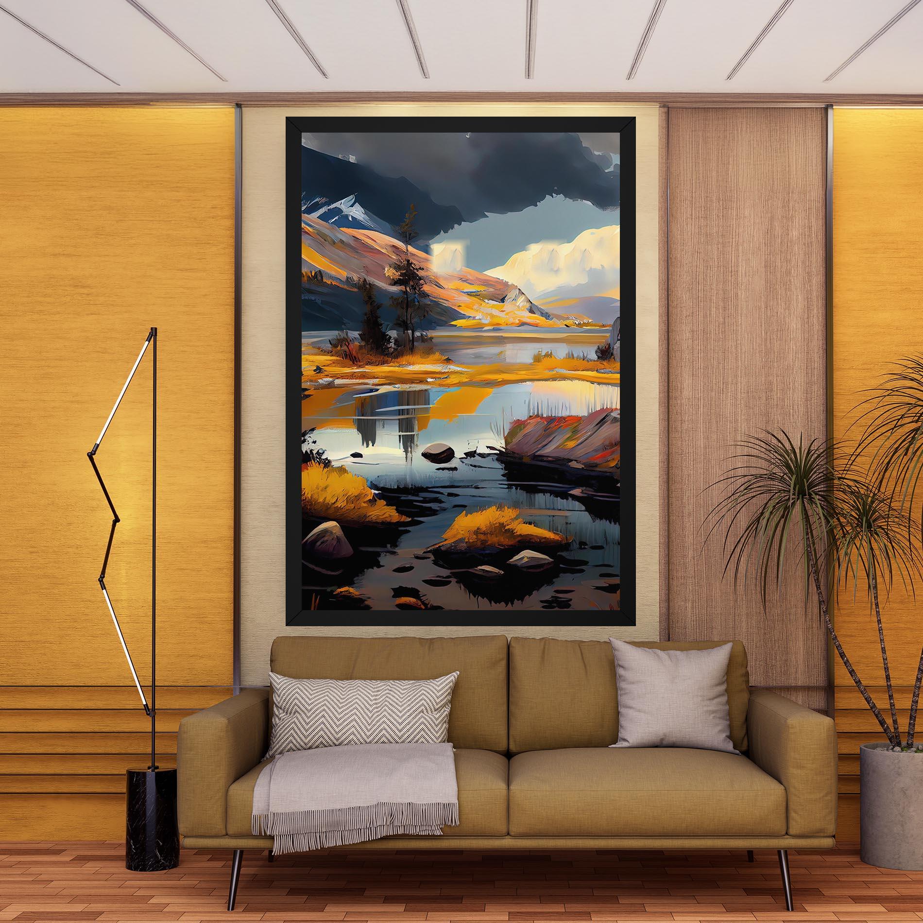 Leinwandbild Autumn Landscape mockup 9