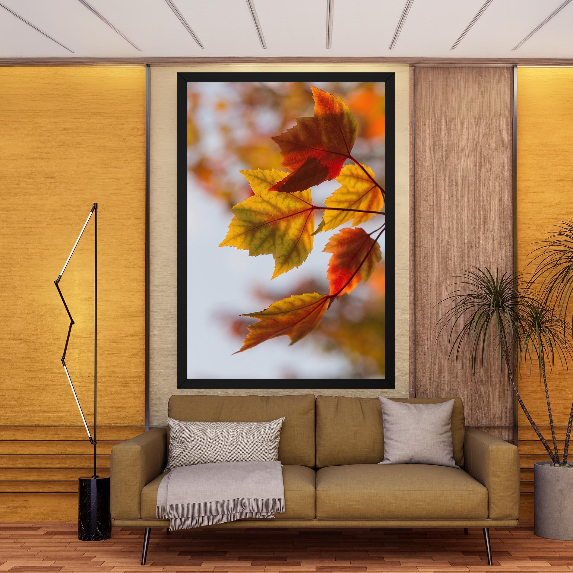 Leinwandbild Red Yellow Autumn mockup 9