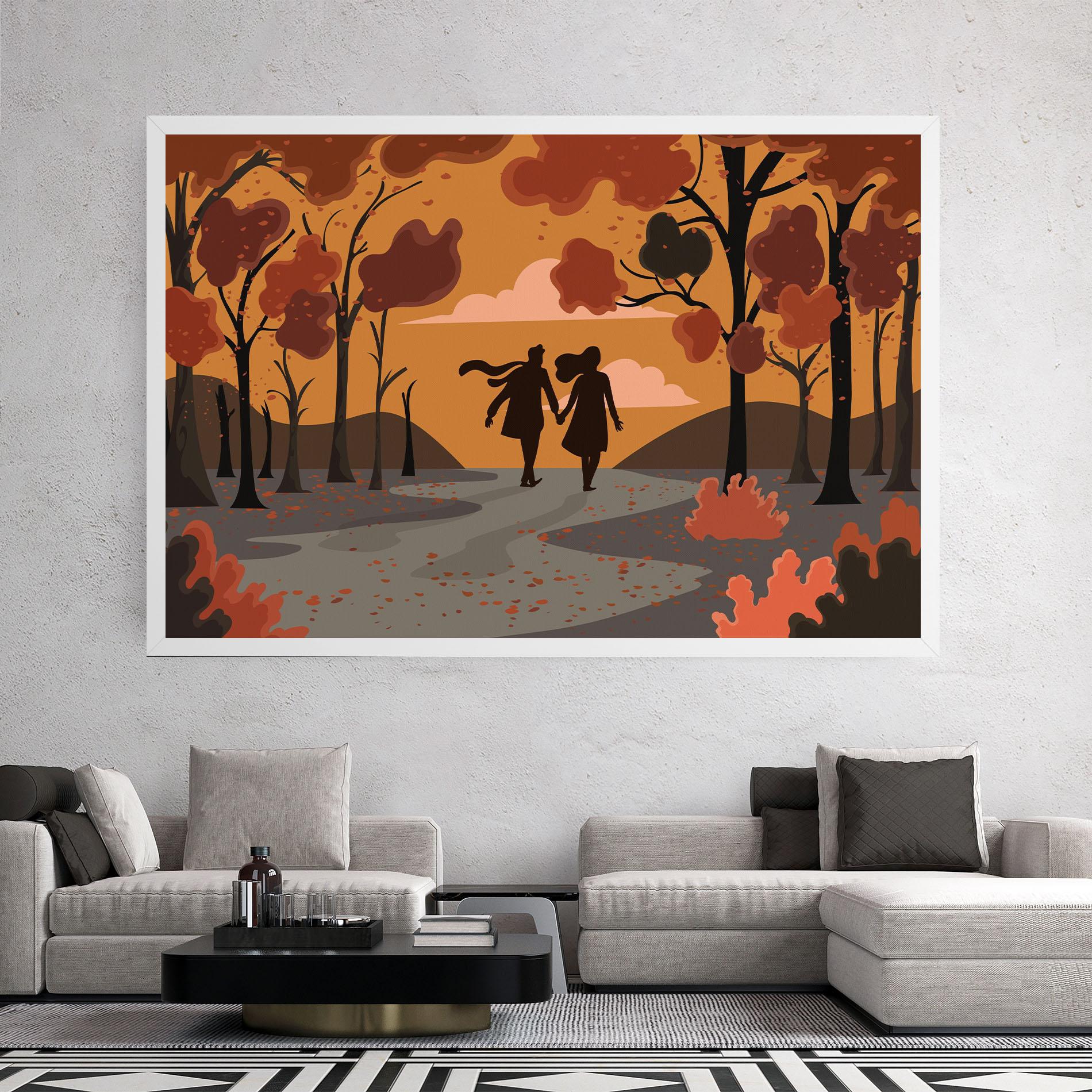 Leinwandbild Autumn Couple mockup 2