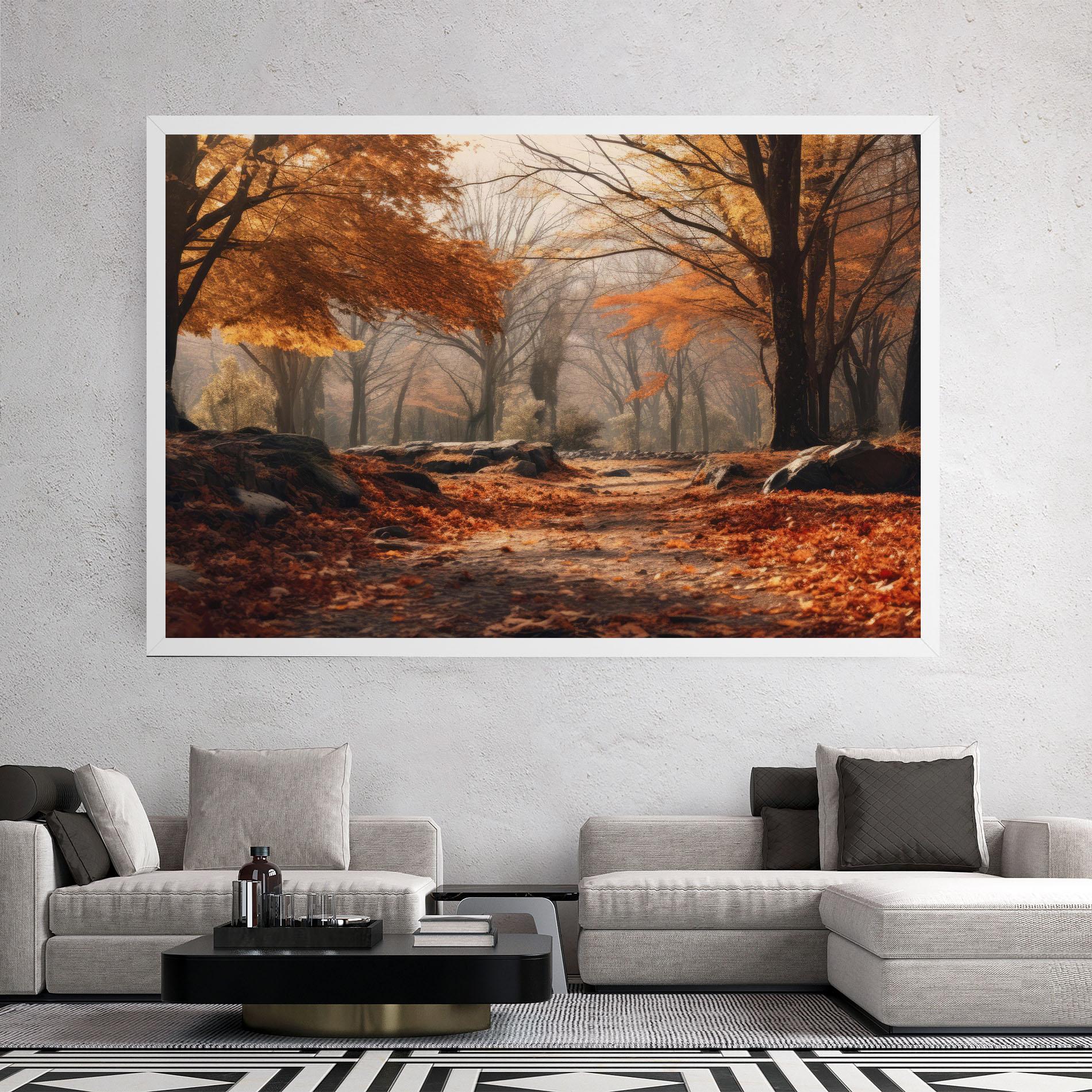 Leinwandbild Autumn Forest mockup 2