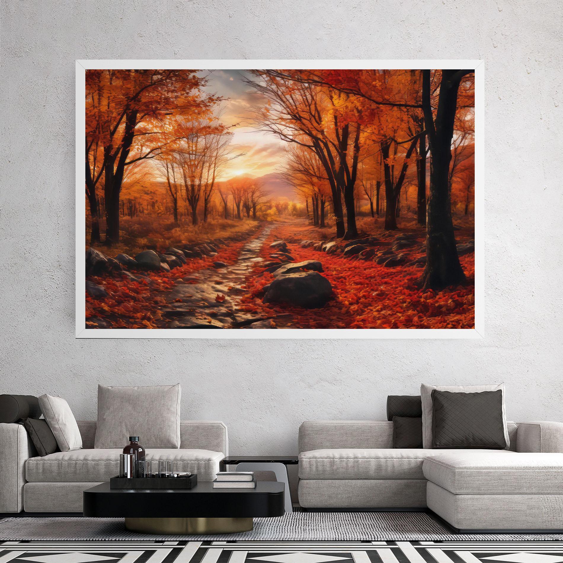 Leinwandbild Autumn Path mockup 2