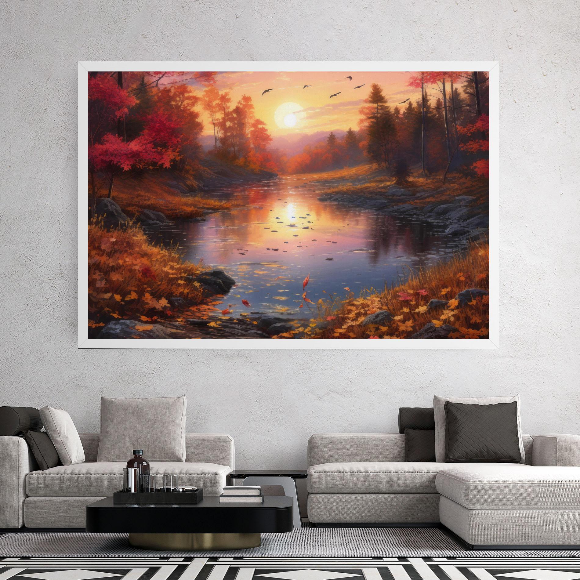 Leinwandbild Autumn Sunset mockup 2