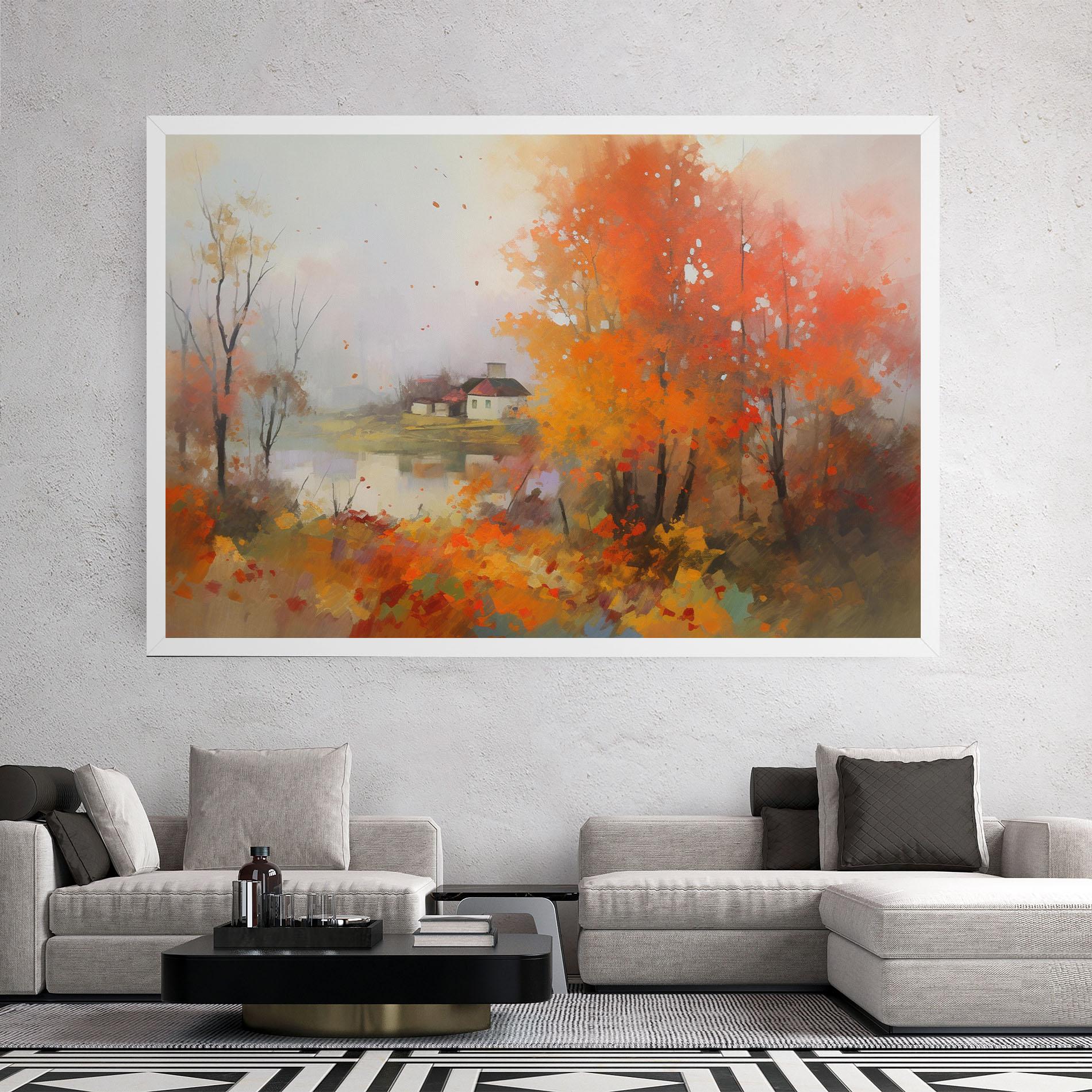 Leinwandbild Autumnal Painting mockup 2