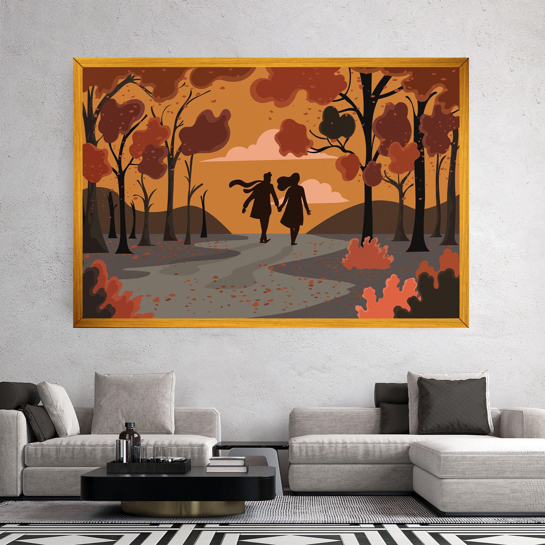 Leinwandbild Autumn Couple mockup 2