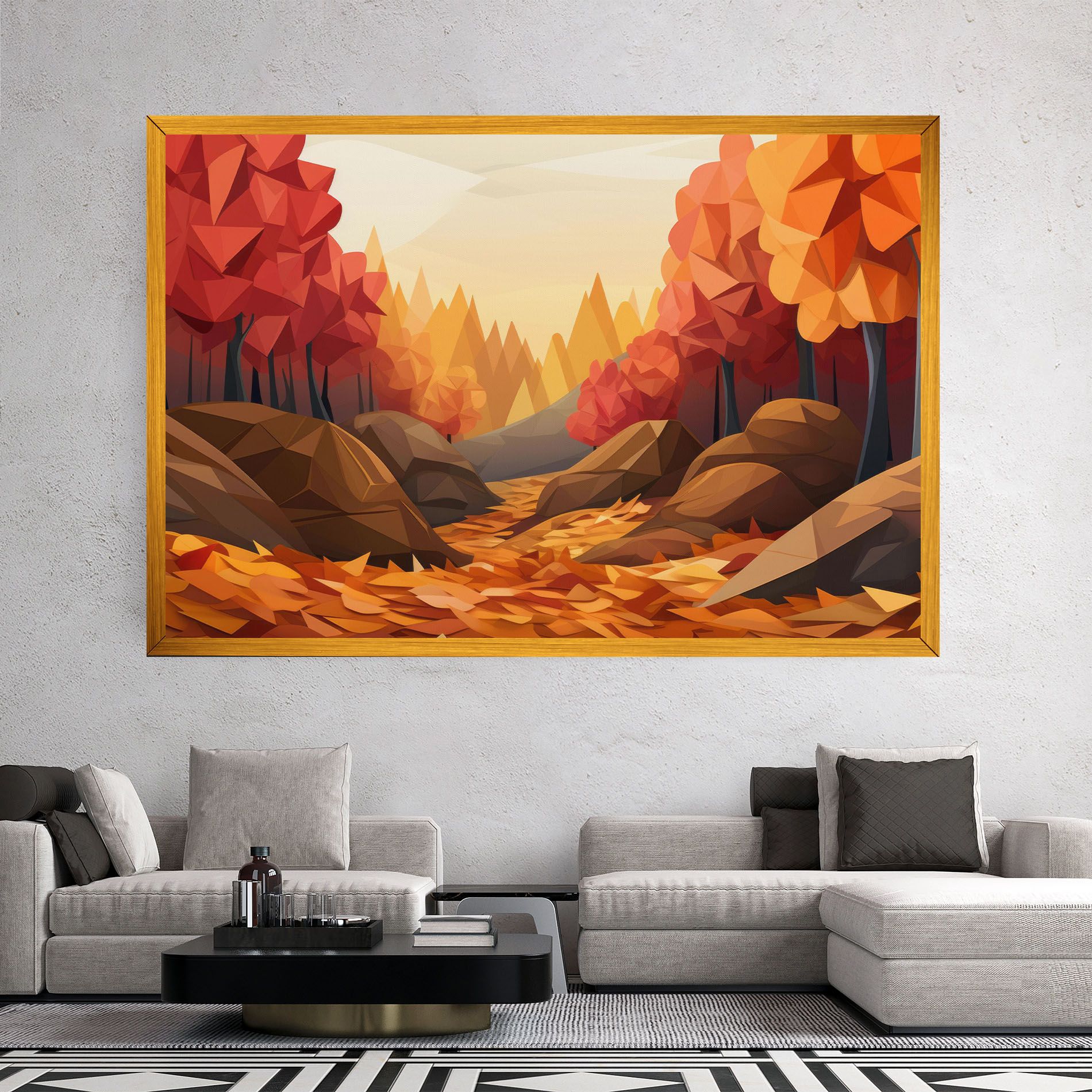Autumn Orange Forest mockup 2