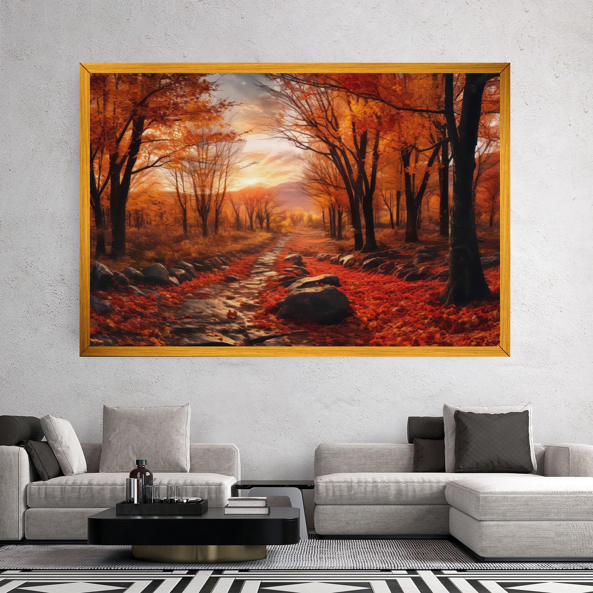 Leinwandbild Autumn Path mockup 2