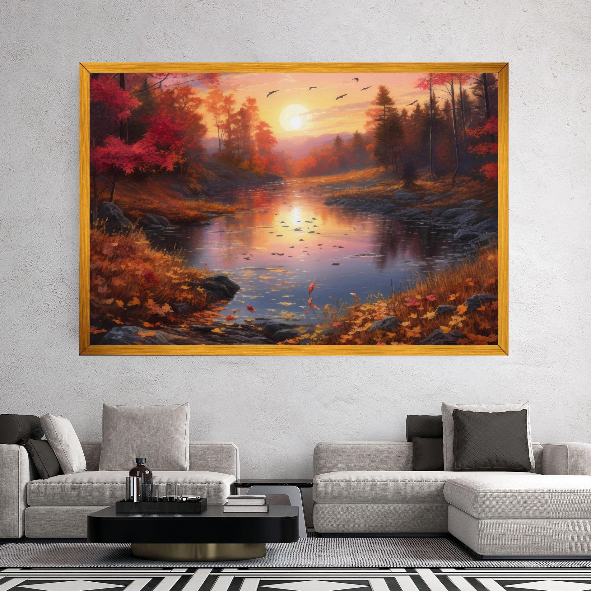 Leinwandbild Autumn Sunset mockup 2