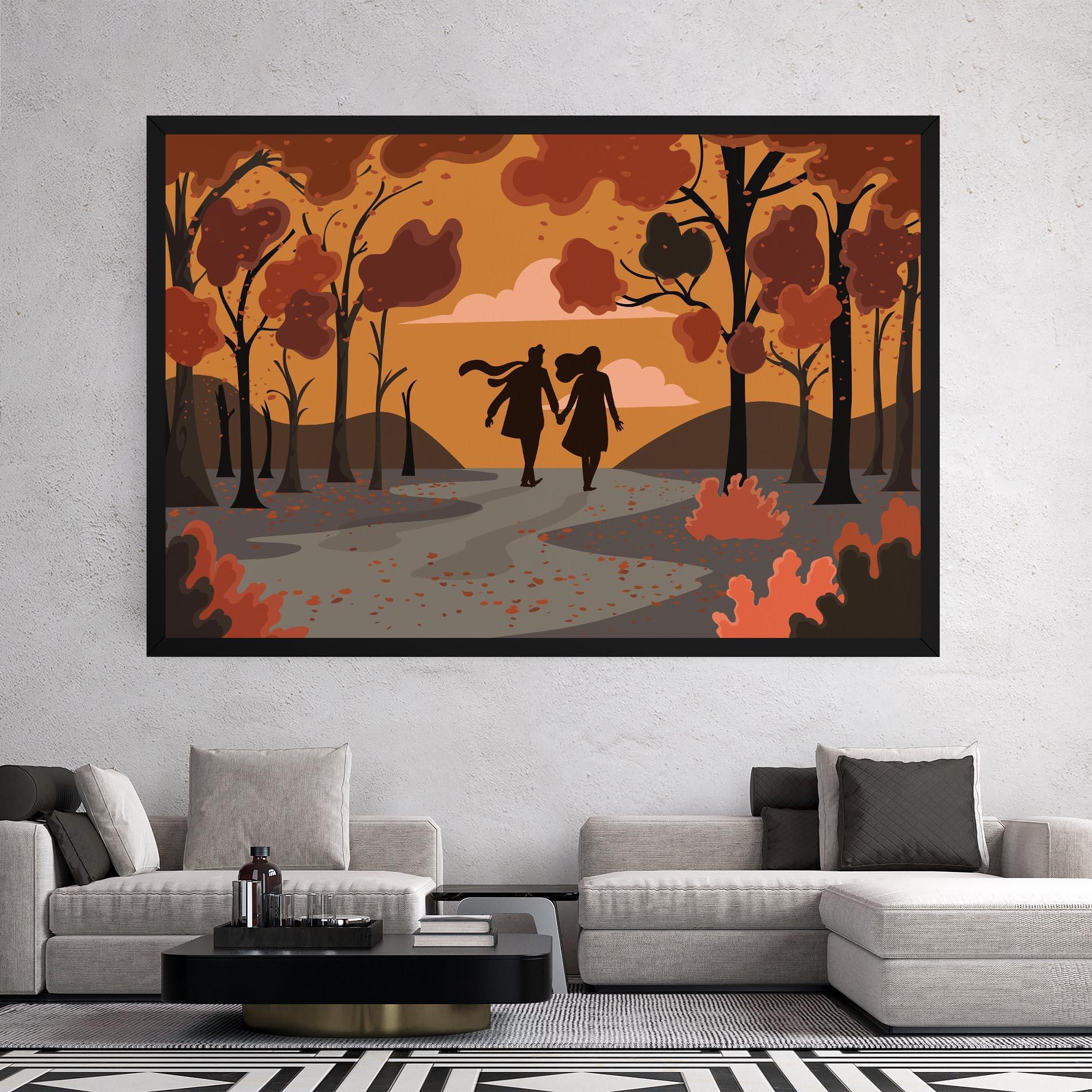 Leinwandbild Autumn Couple mockup 2