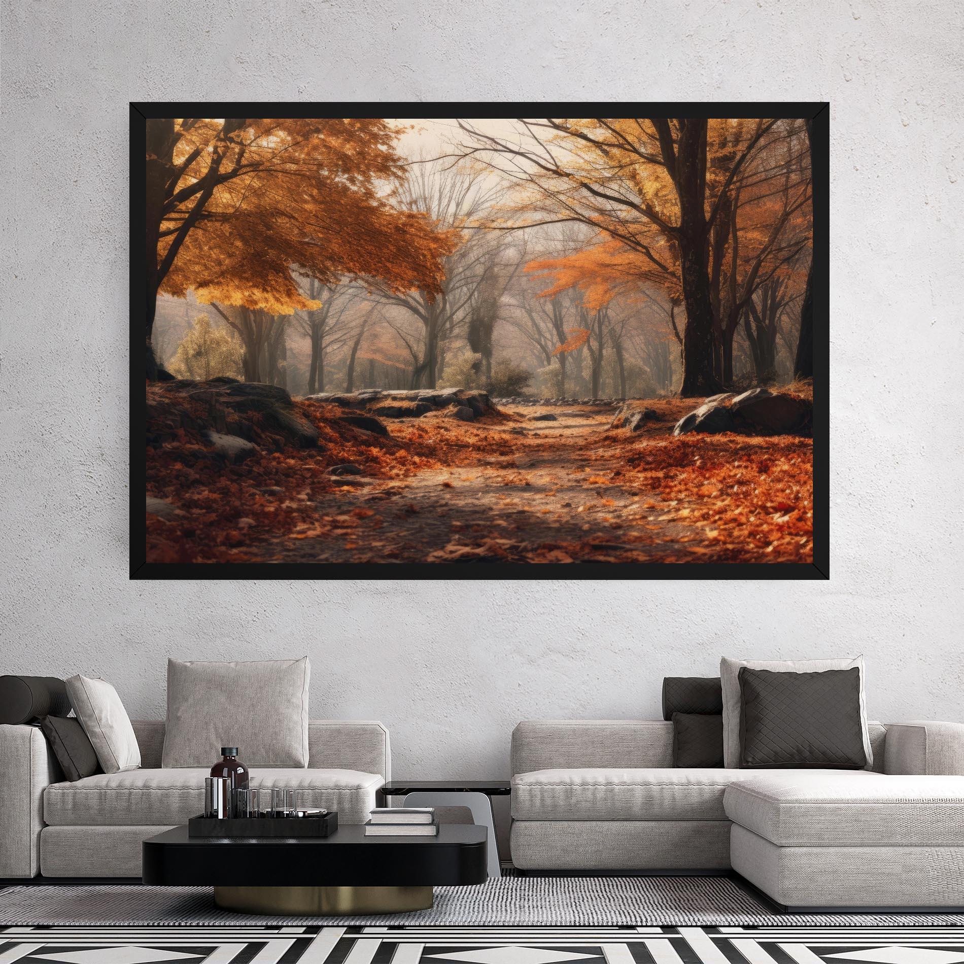 Leinwandbild Autumn Forest mockup 2