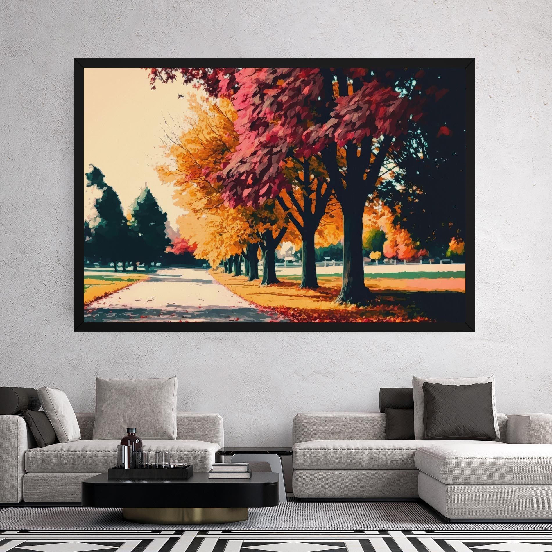 Leinwandbild Autumn Park mockup 2