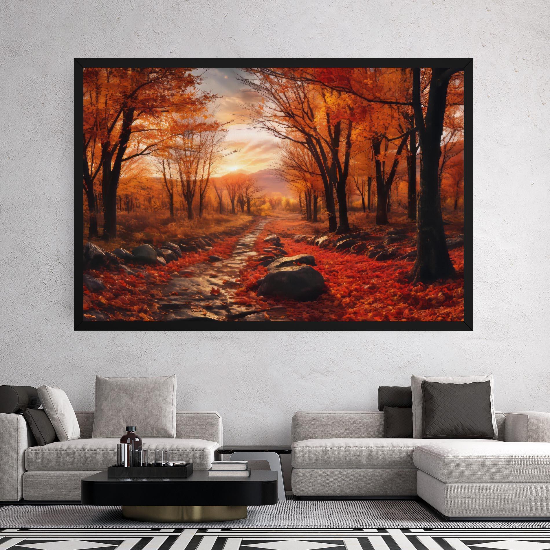 Leinwandbild Autumn Path mockup 2